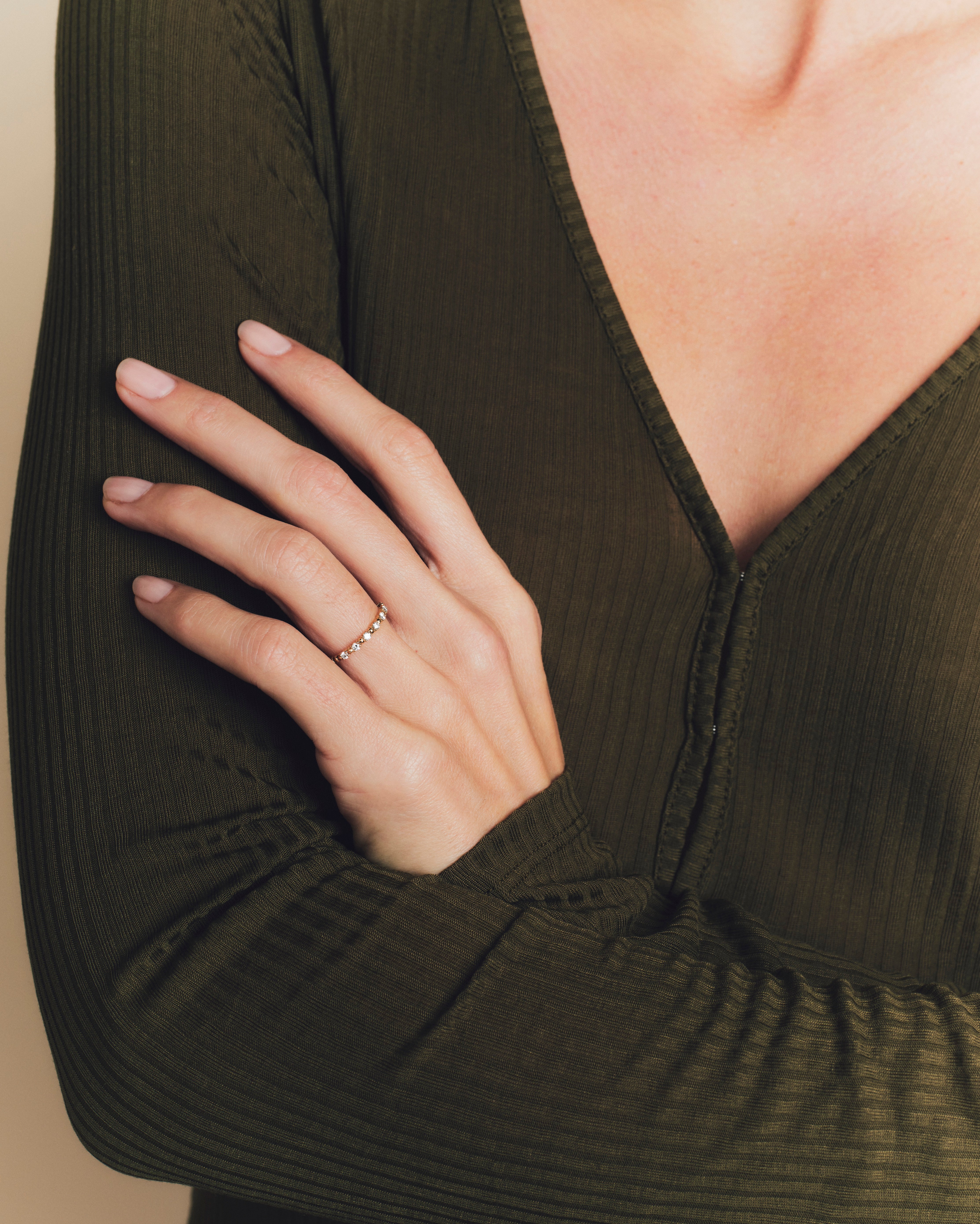 Alma Baby diamond ring - Yellow gold