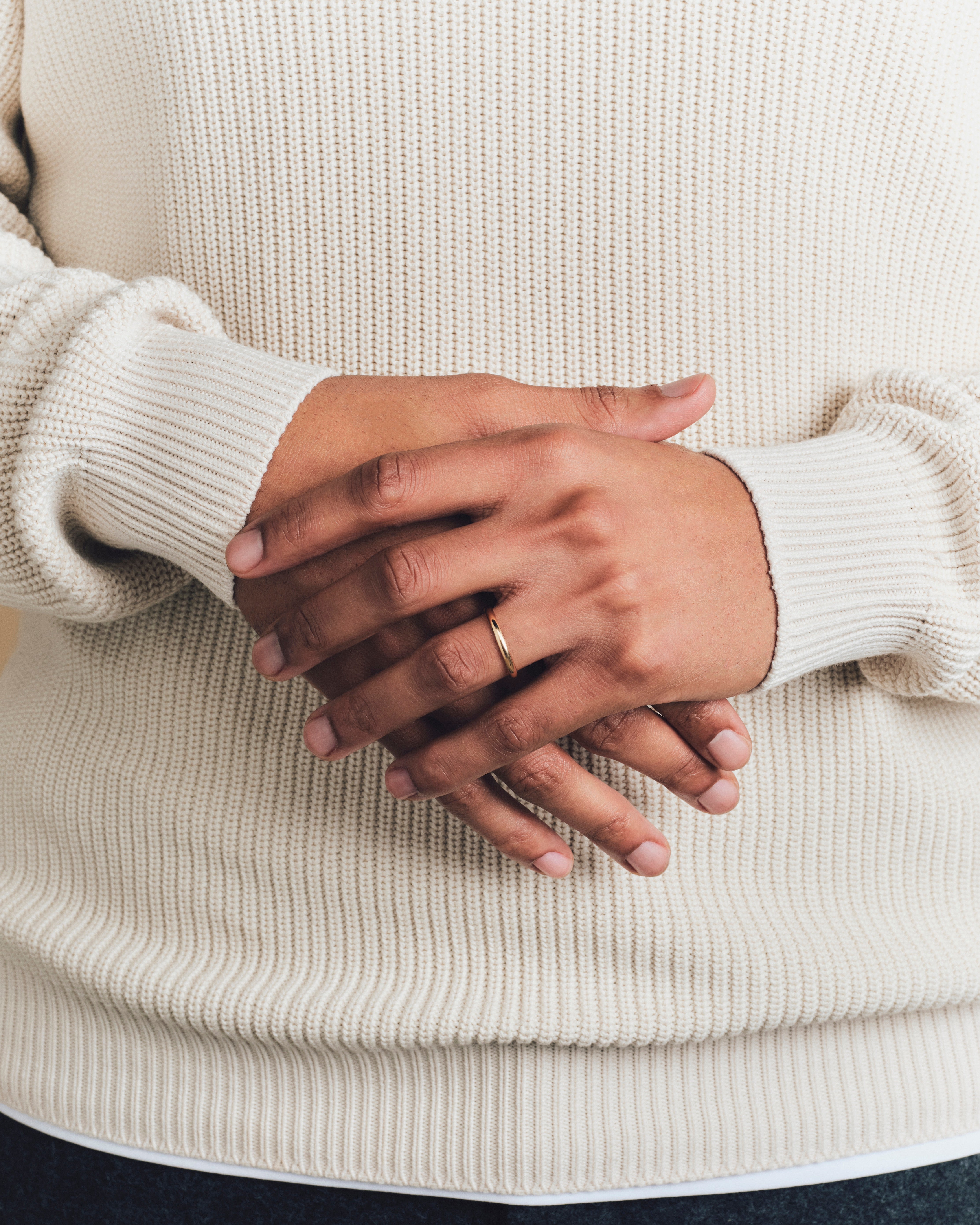 Bamboo wedding ring 2.50mm - Rose gold