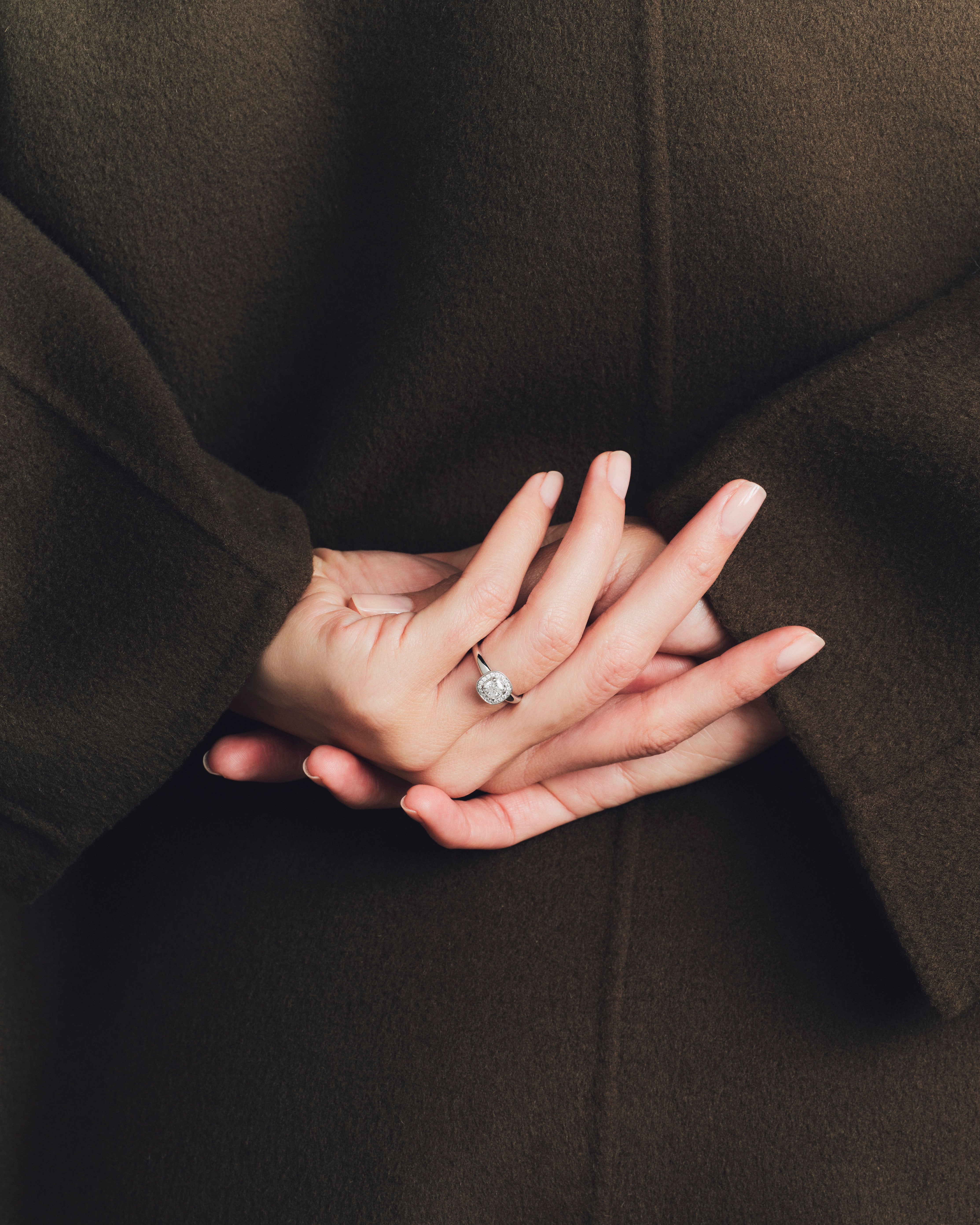 Bague Dahlia 0.60 carat - Or blanc