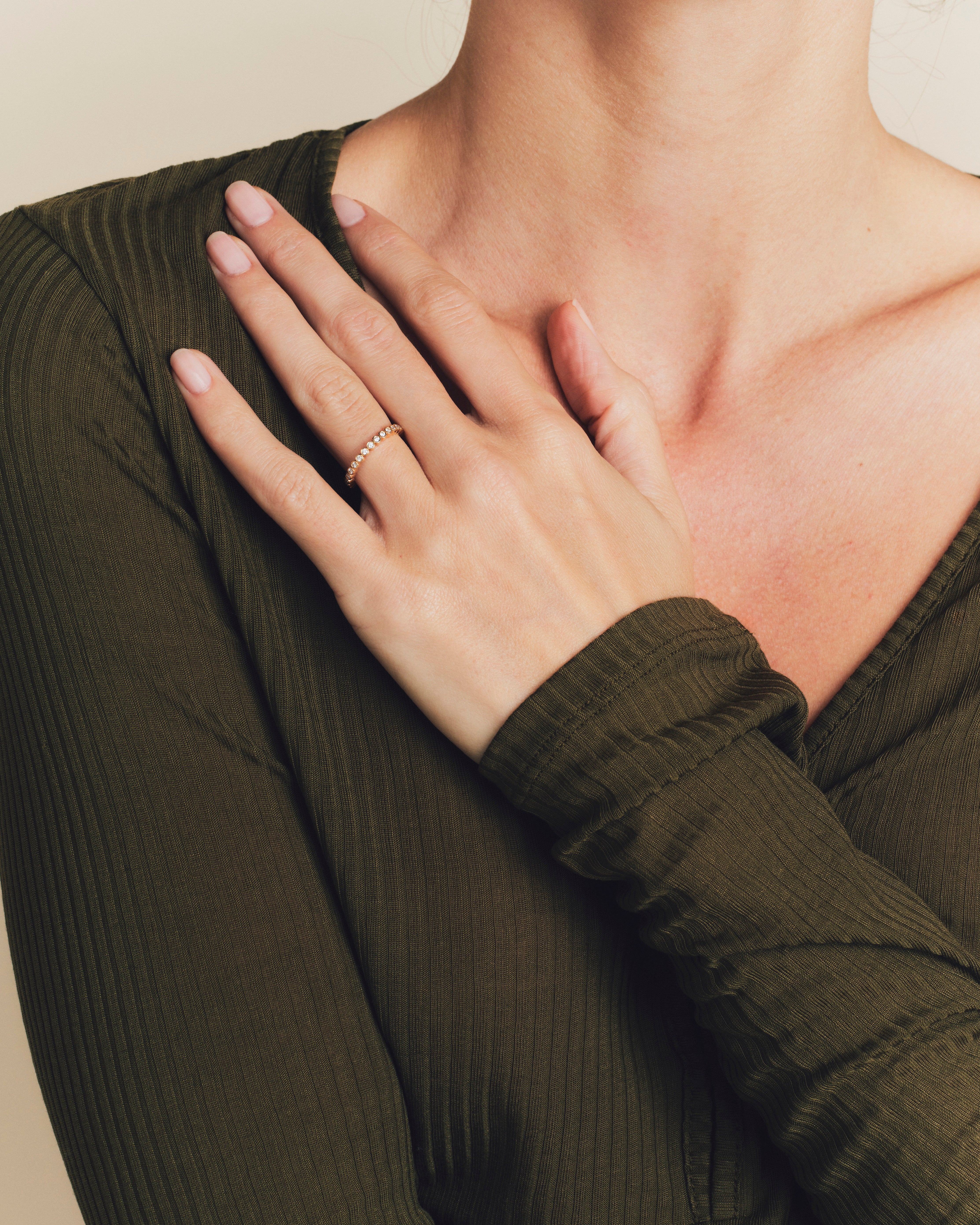 Alliance Lys du Bengale diamants 2.40mm - Or jaune