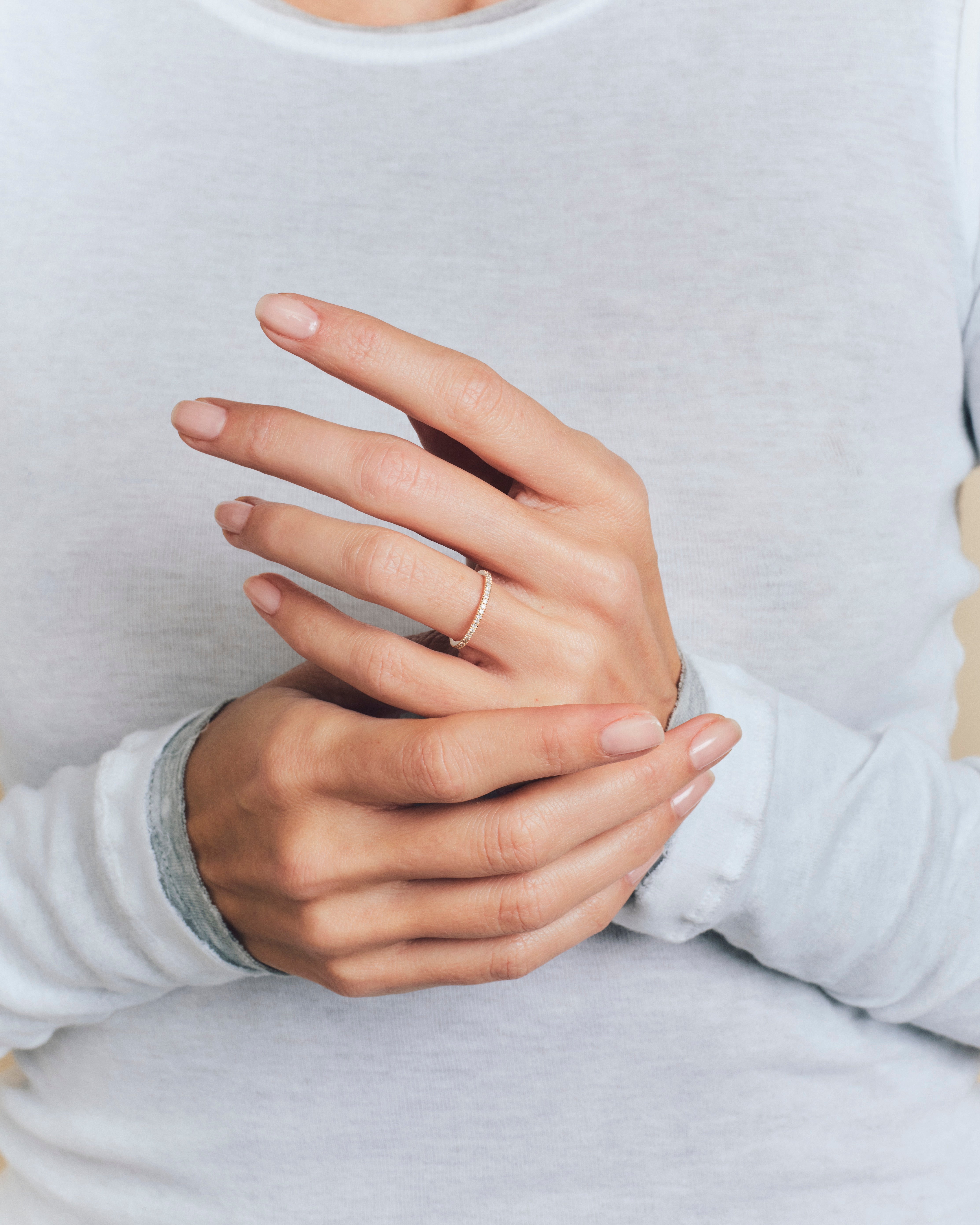 Alliance Lierre diamants 1.60mm - Or blanc