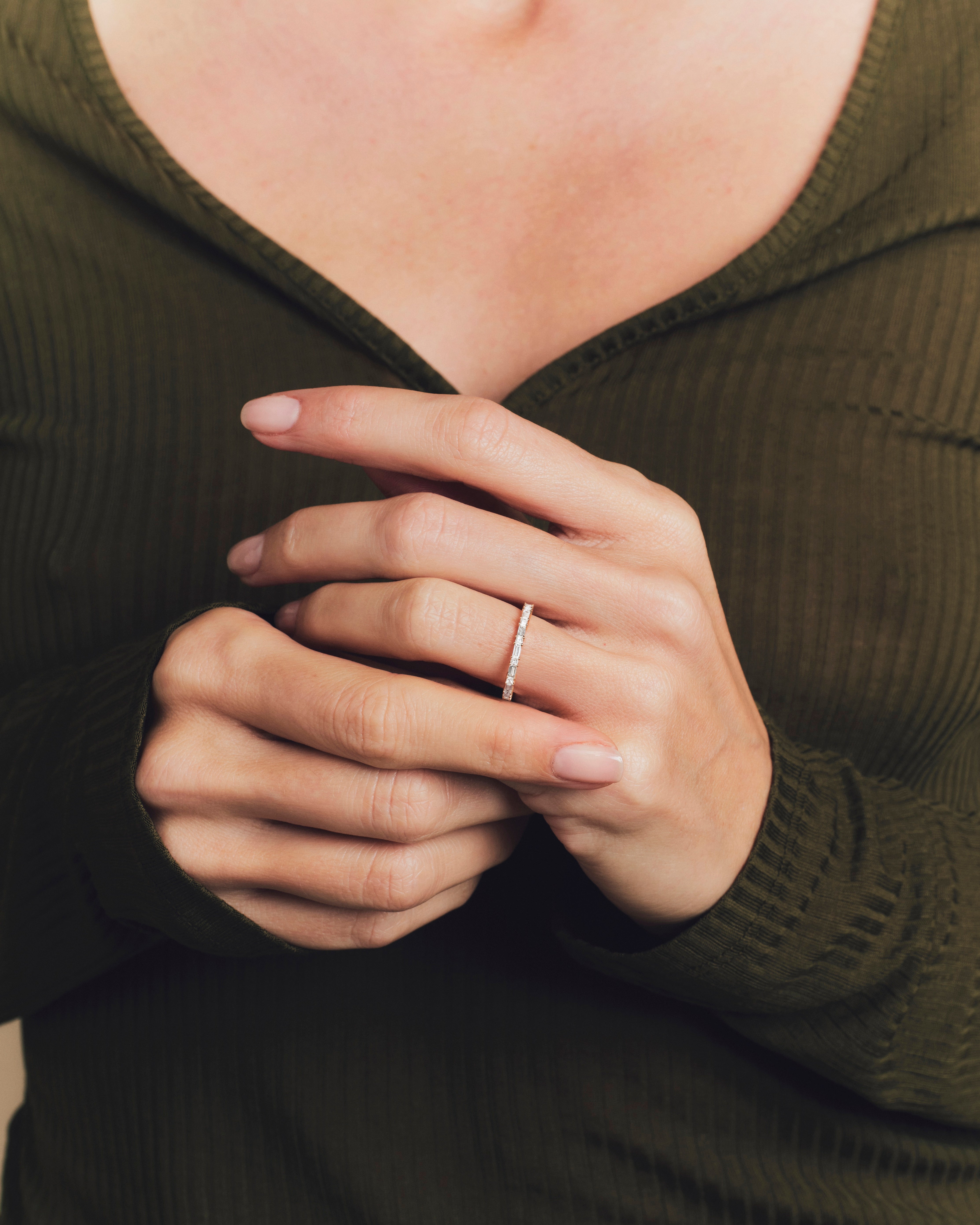 Luxor diamond wedding band 2.00mm - Rose gold