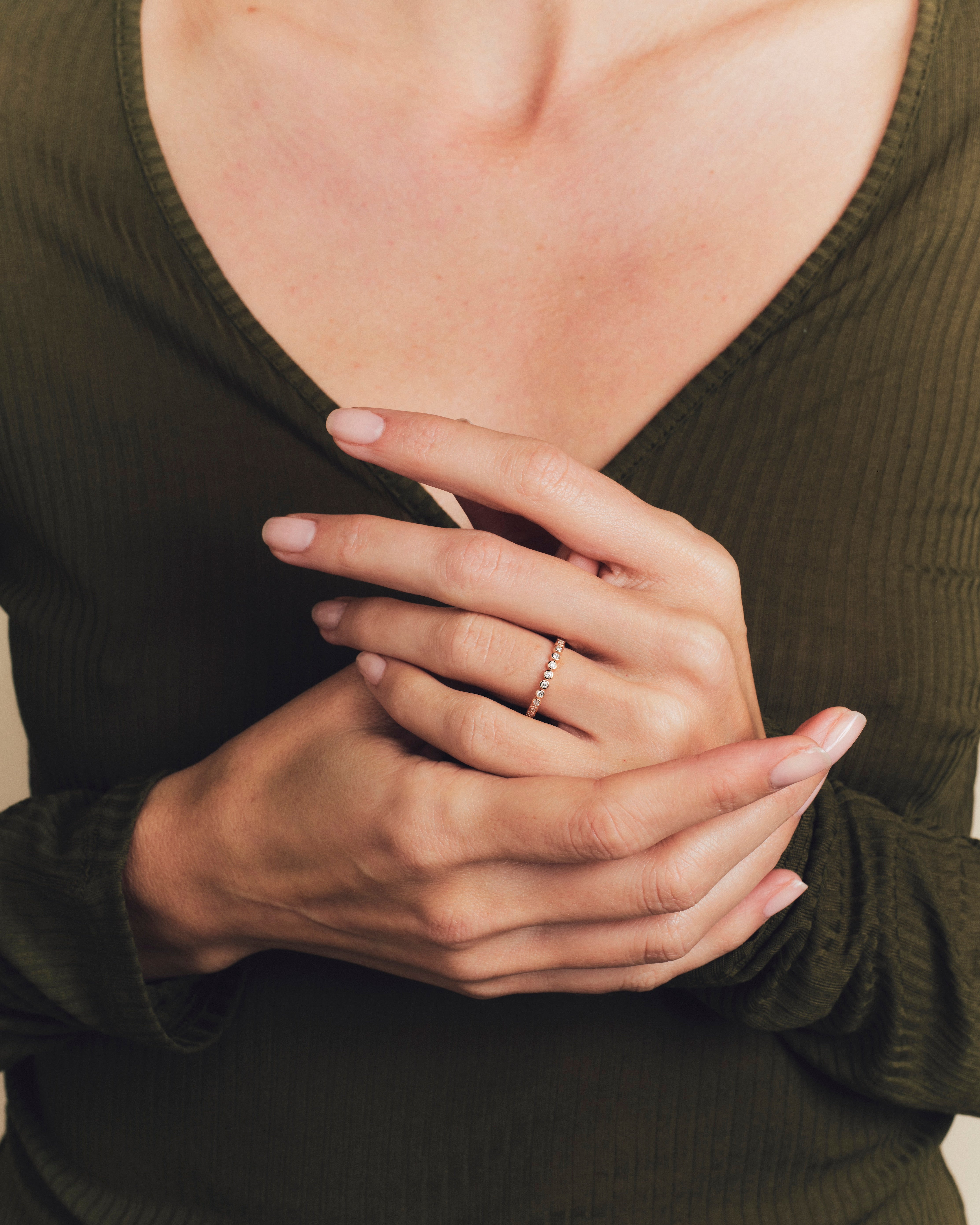 Alliance Lys du Bengale diamants 2.20mm - Or rose