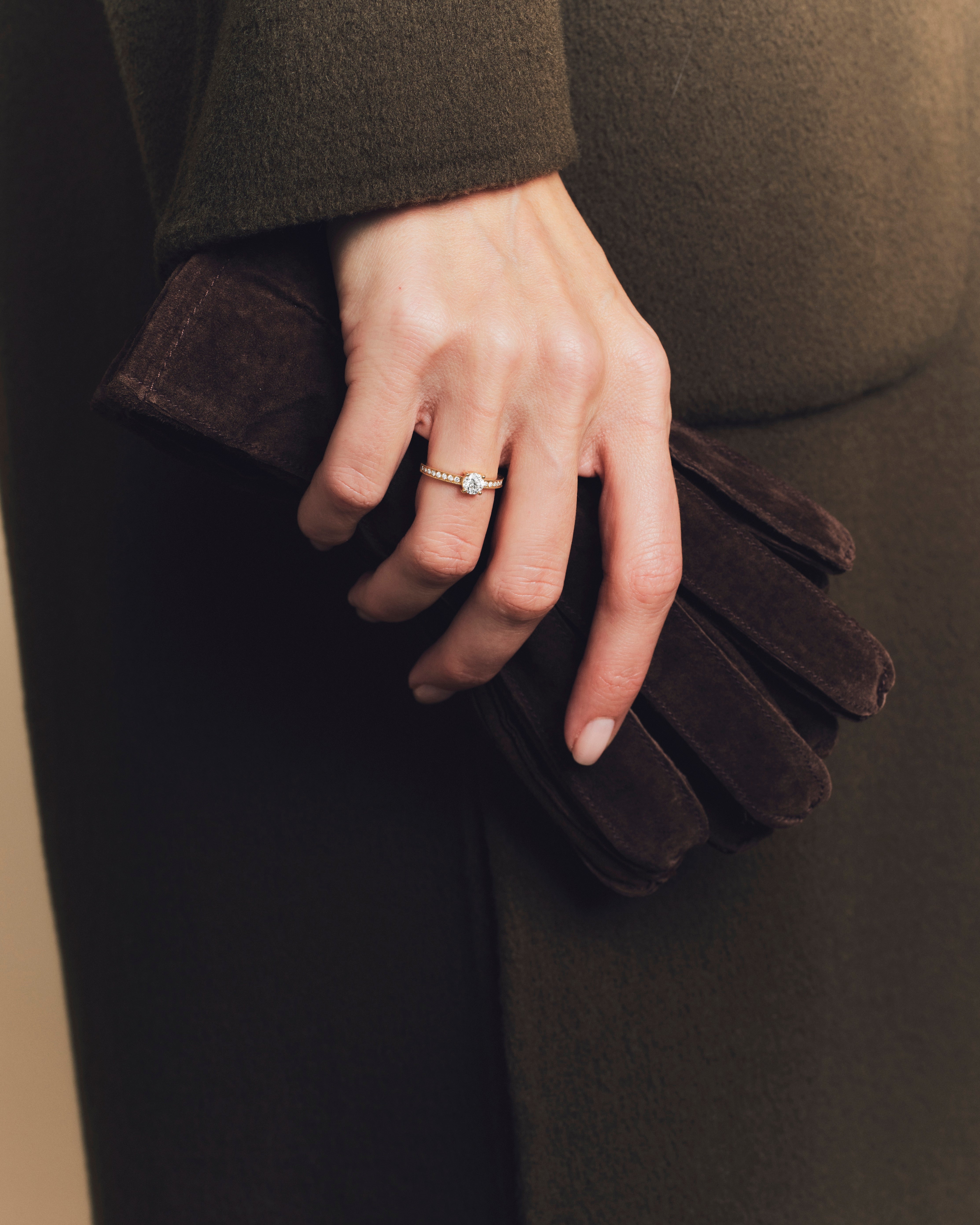 Bague Cosmos Solitaire 0.50ct - Or jaune