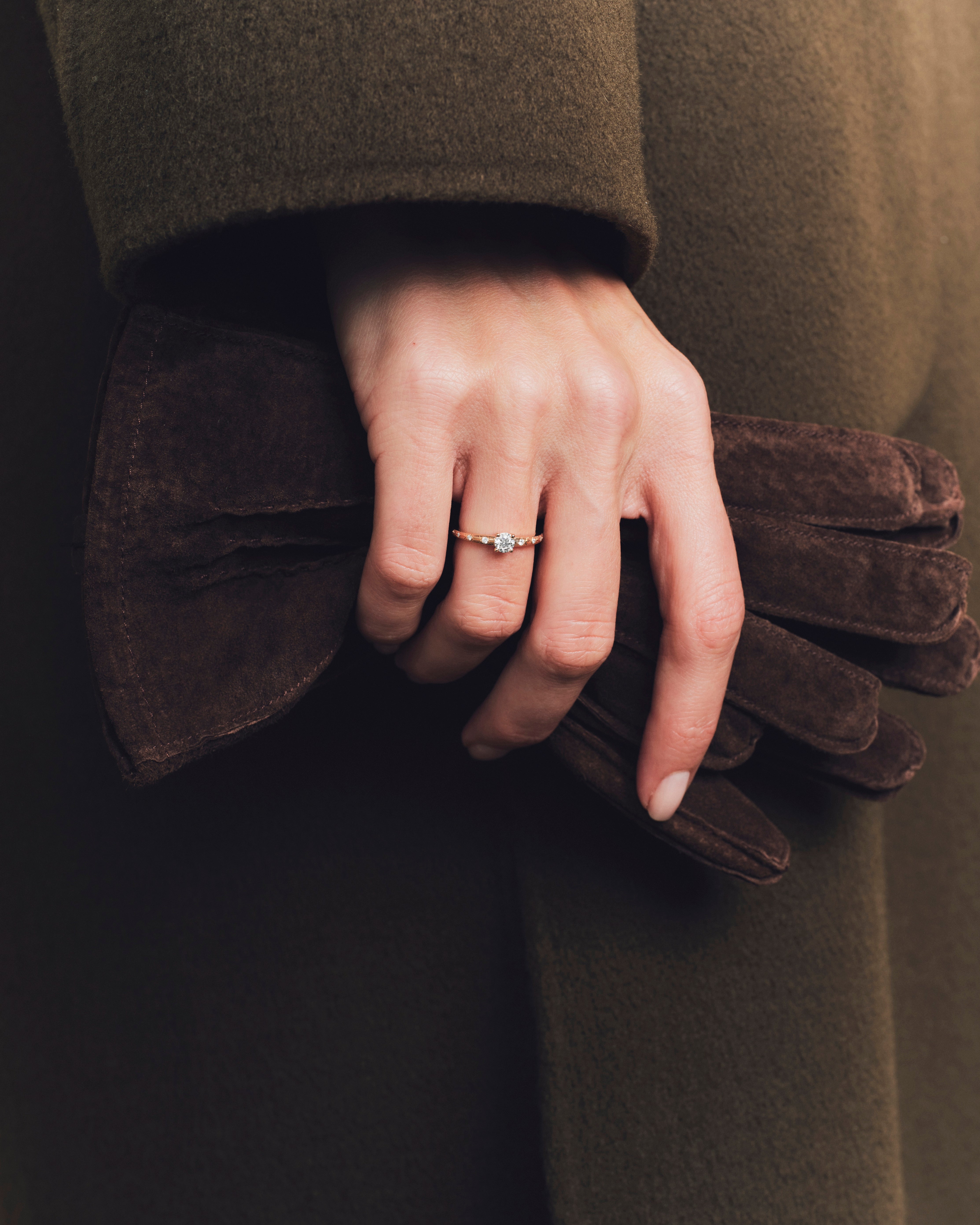 Bague Thaïs diamants 0.40 carat - Or rose