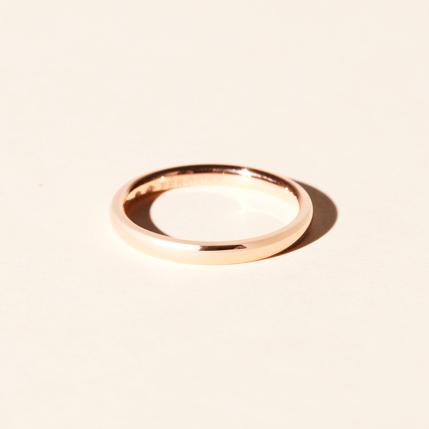 Baobab wedding ring 2.50mm - Rose gold