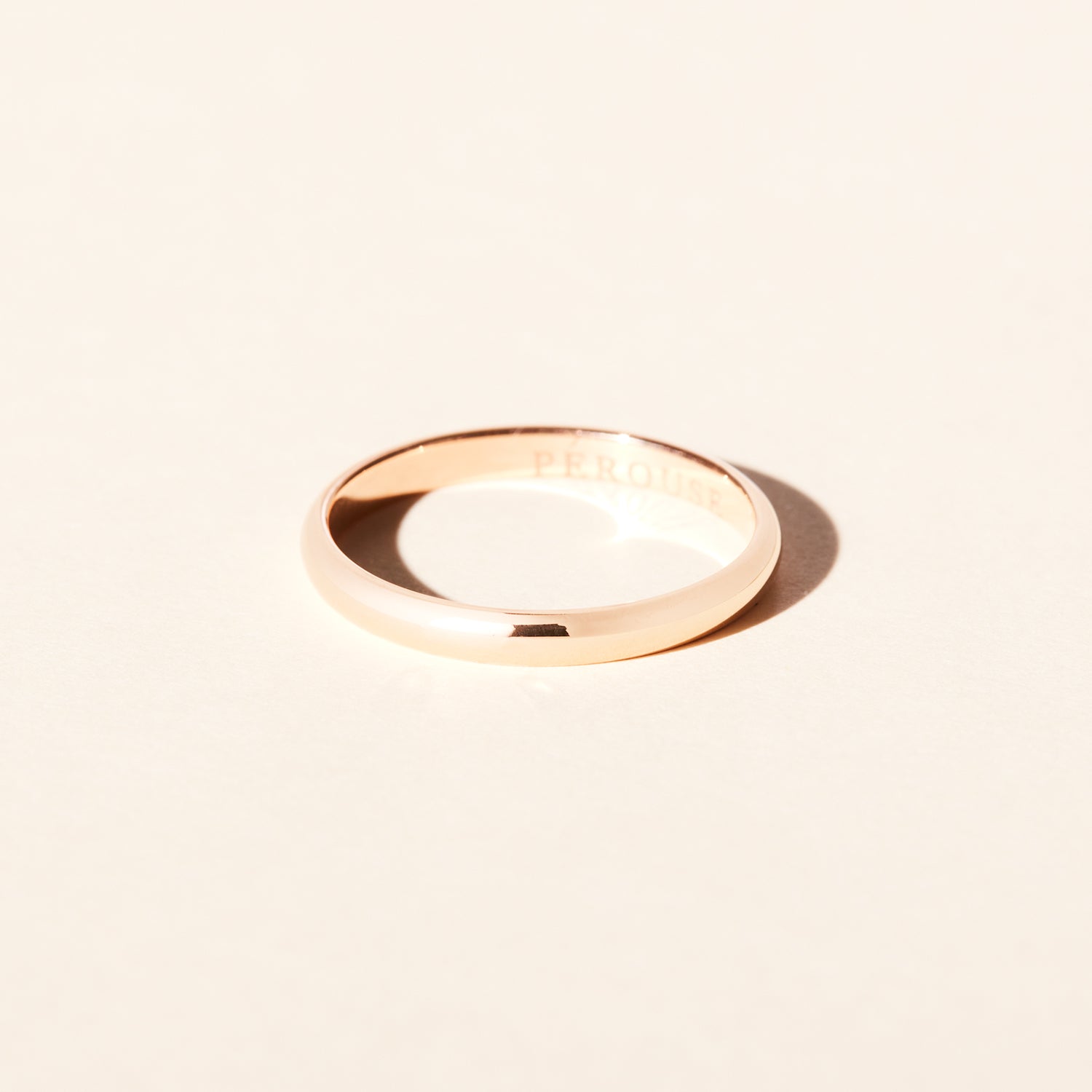 Bamboo wedding ring 2.50mm - Rose gold