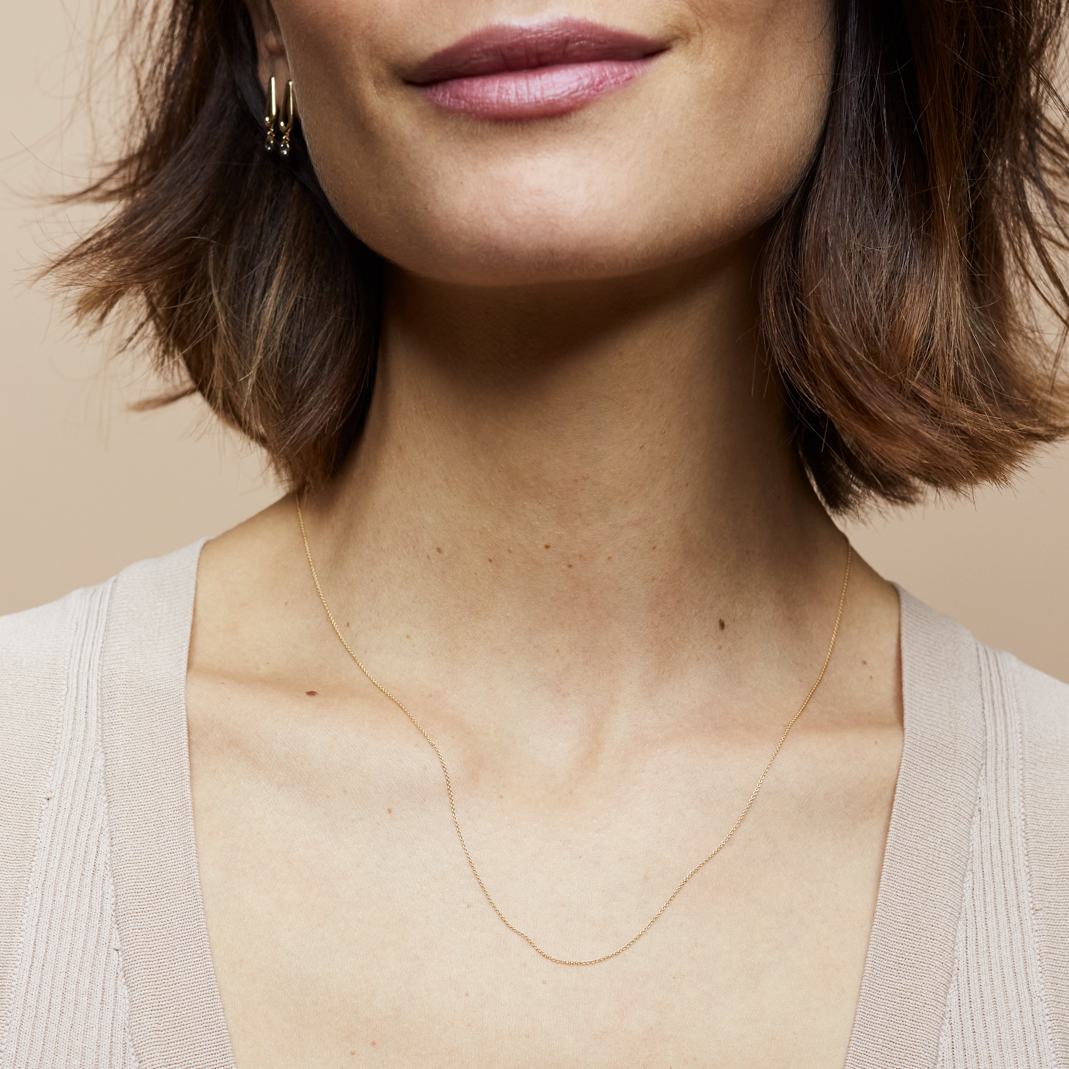 Collier - Chaîne - Maille forçat 45 cm - Or rose