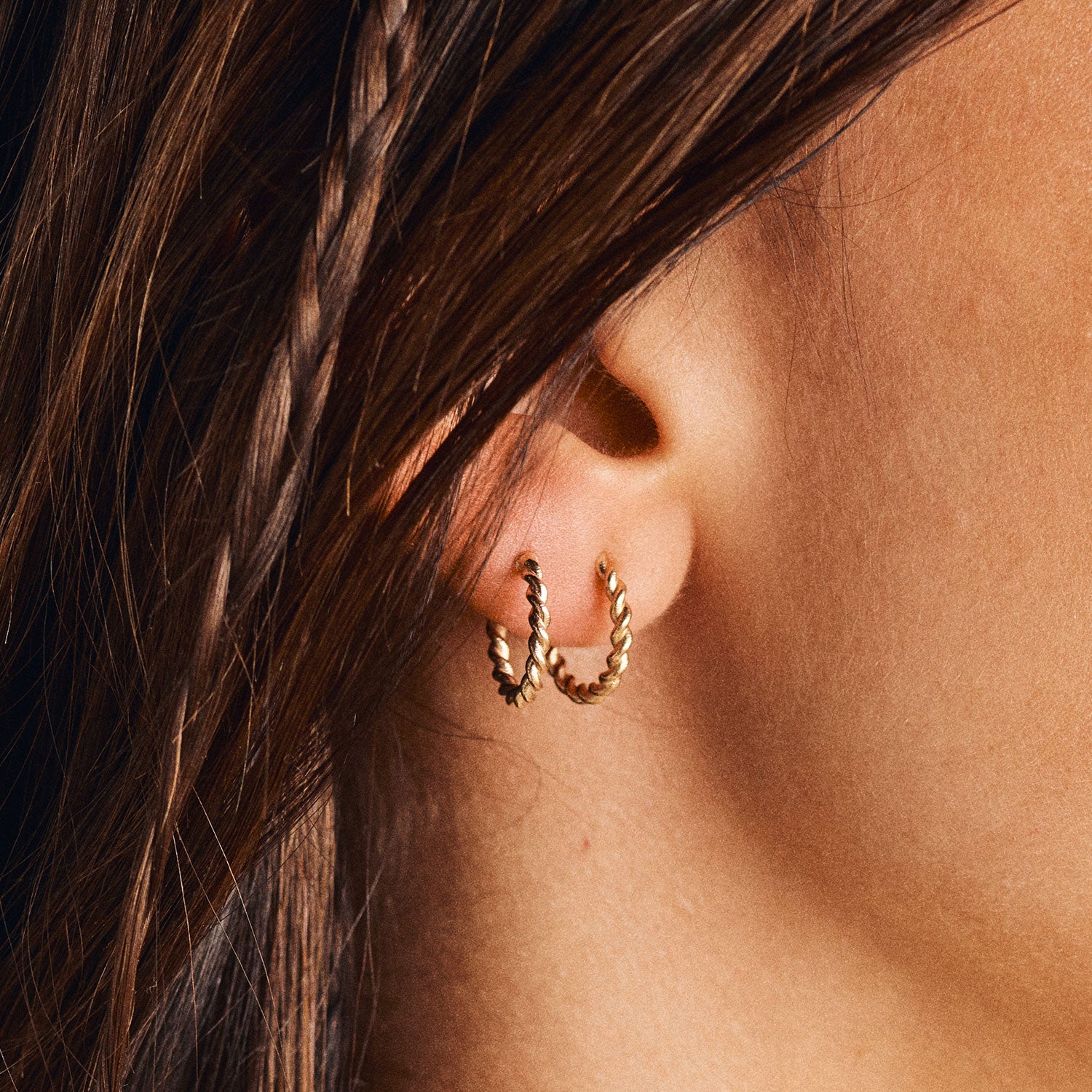 Boucles d'oreilles - Brooklyn - Créoles - Or rose