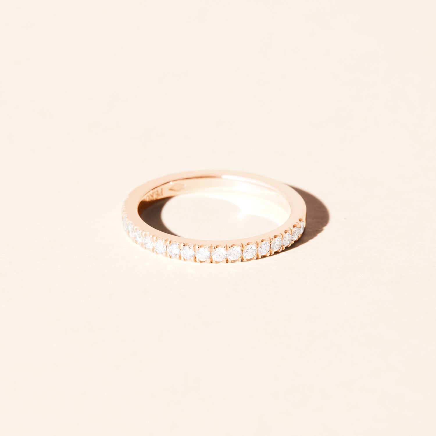 Alliance Fougères diamants 2.20mm - Or rose