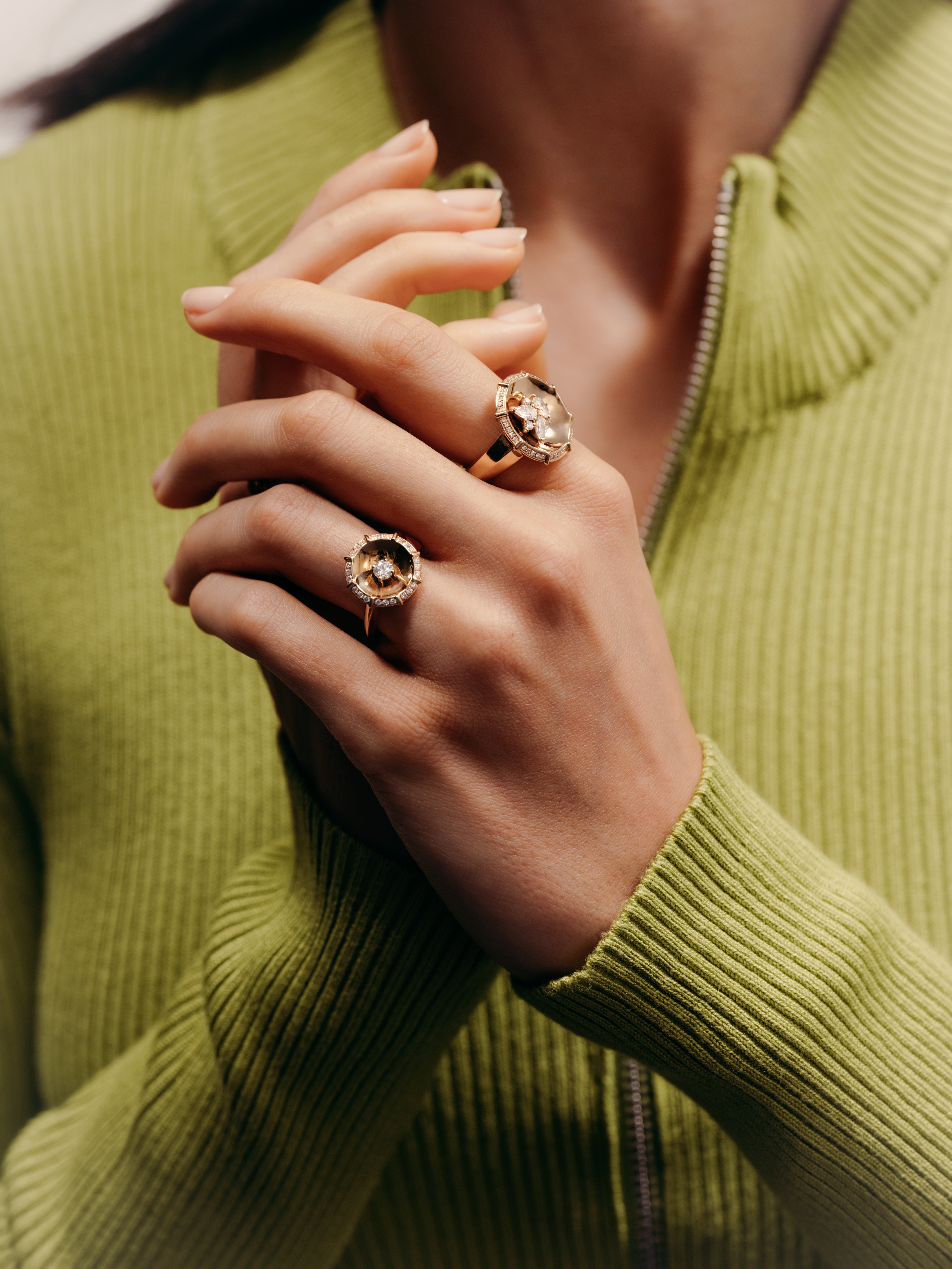 Bague Bouquet PM - Or rose