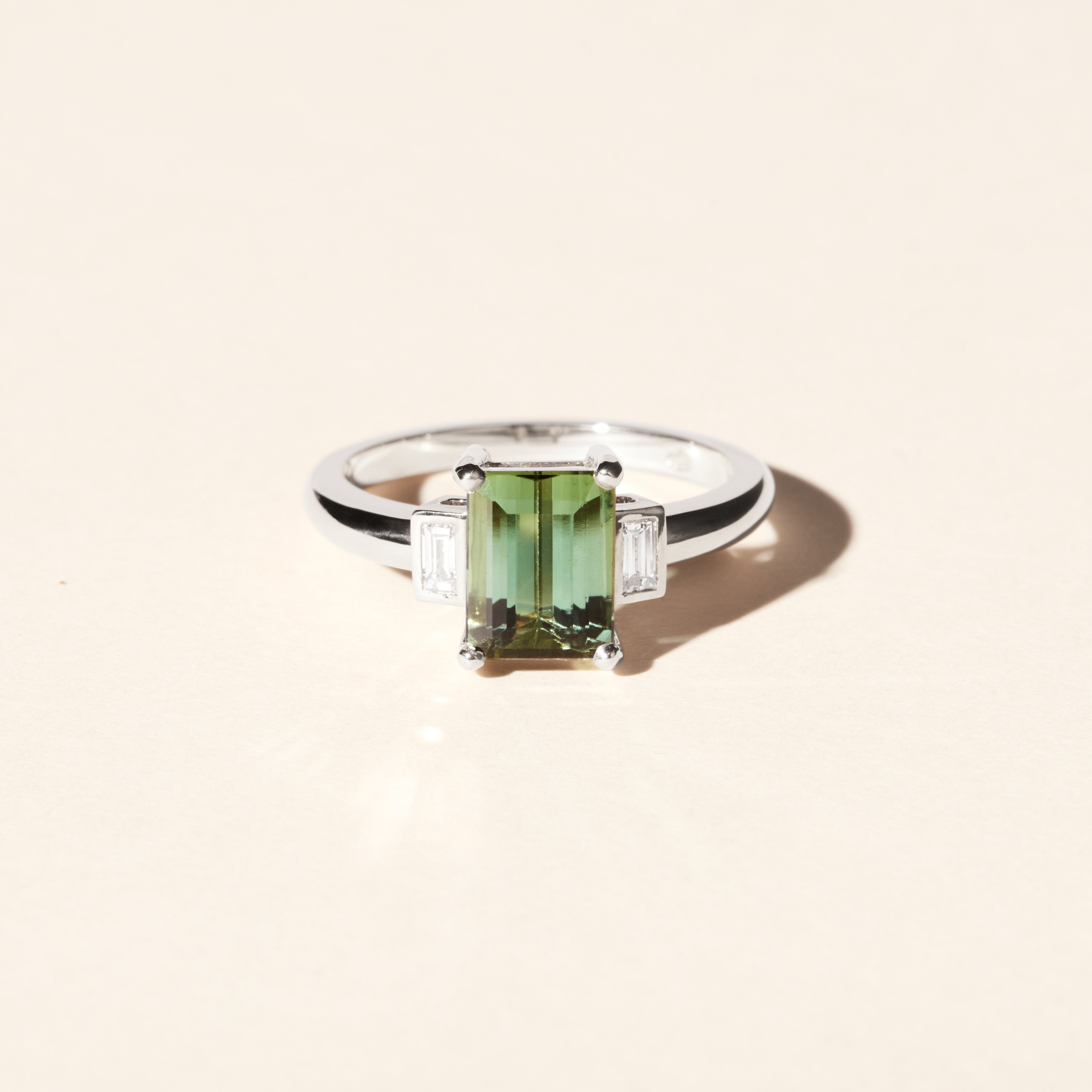 Bague Belo Horizonte tourmaline verte GM - Or blanc