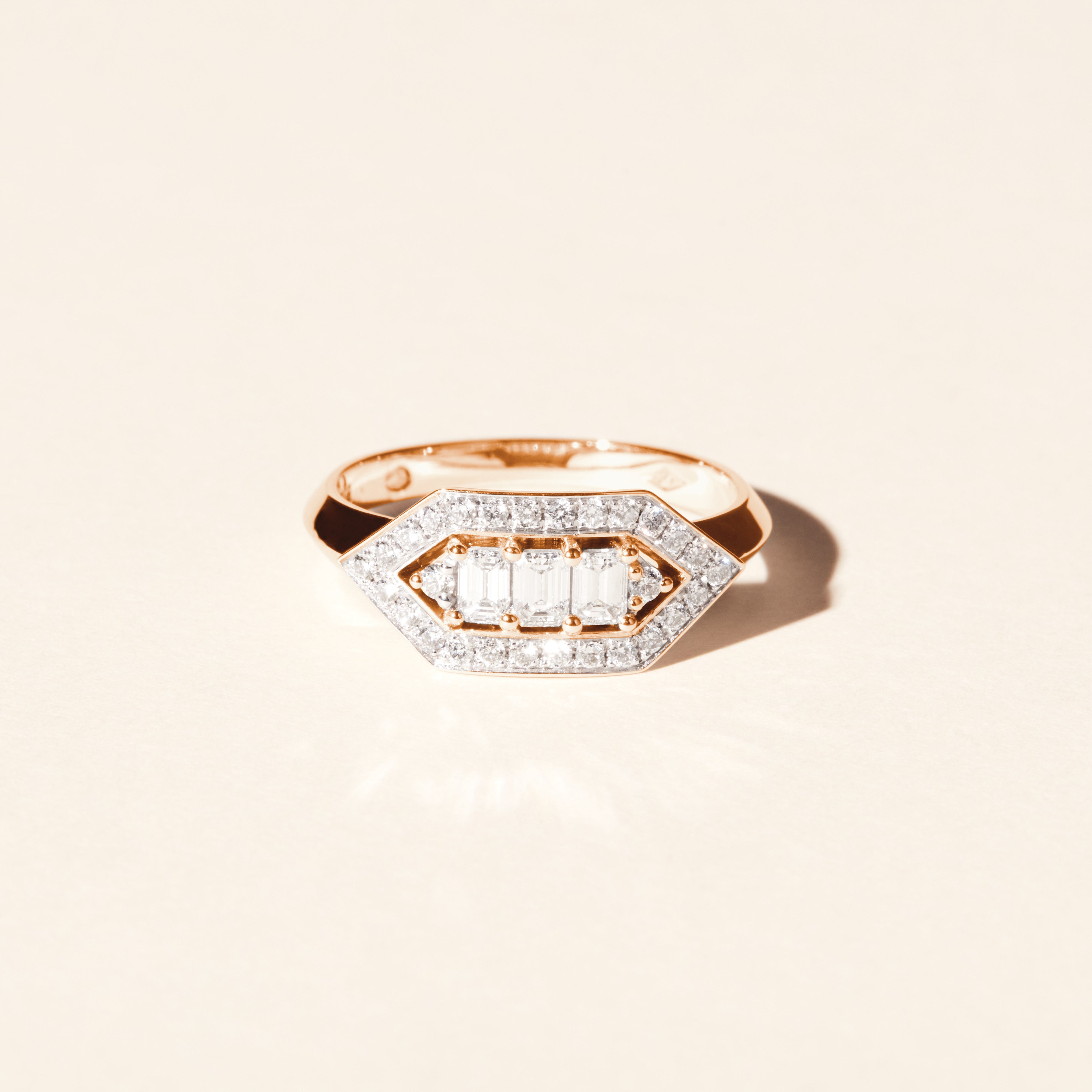 Bague Brooklyn diamants - Or rose