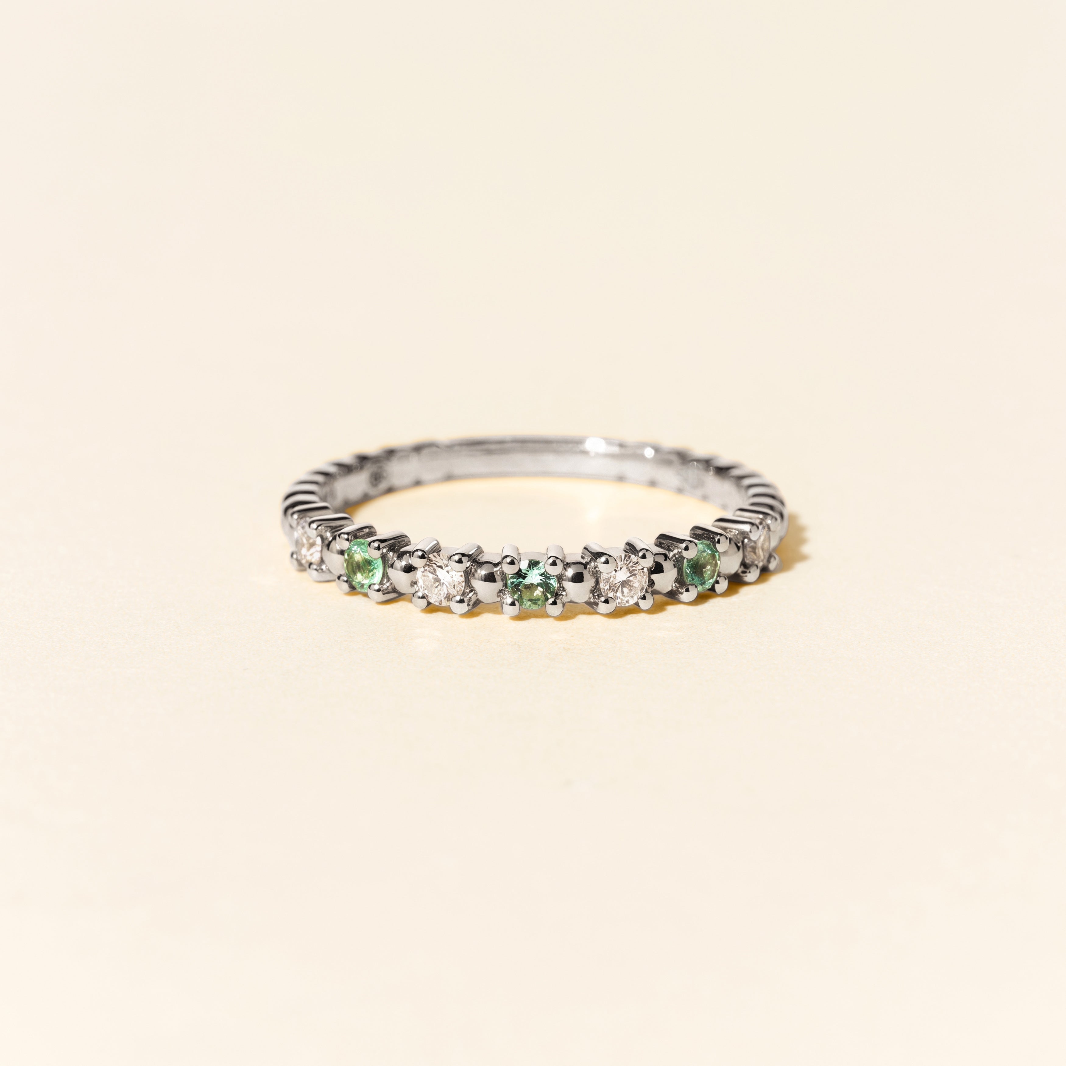 Bague Alma Baby tourmaline paraiba et diamants - Or blanc