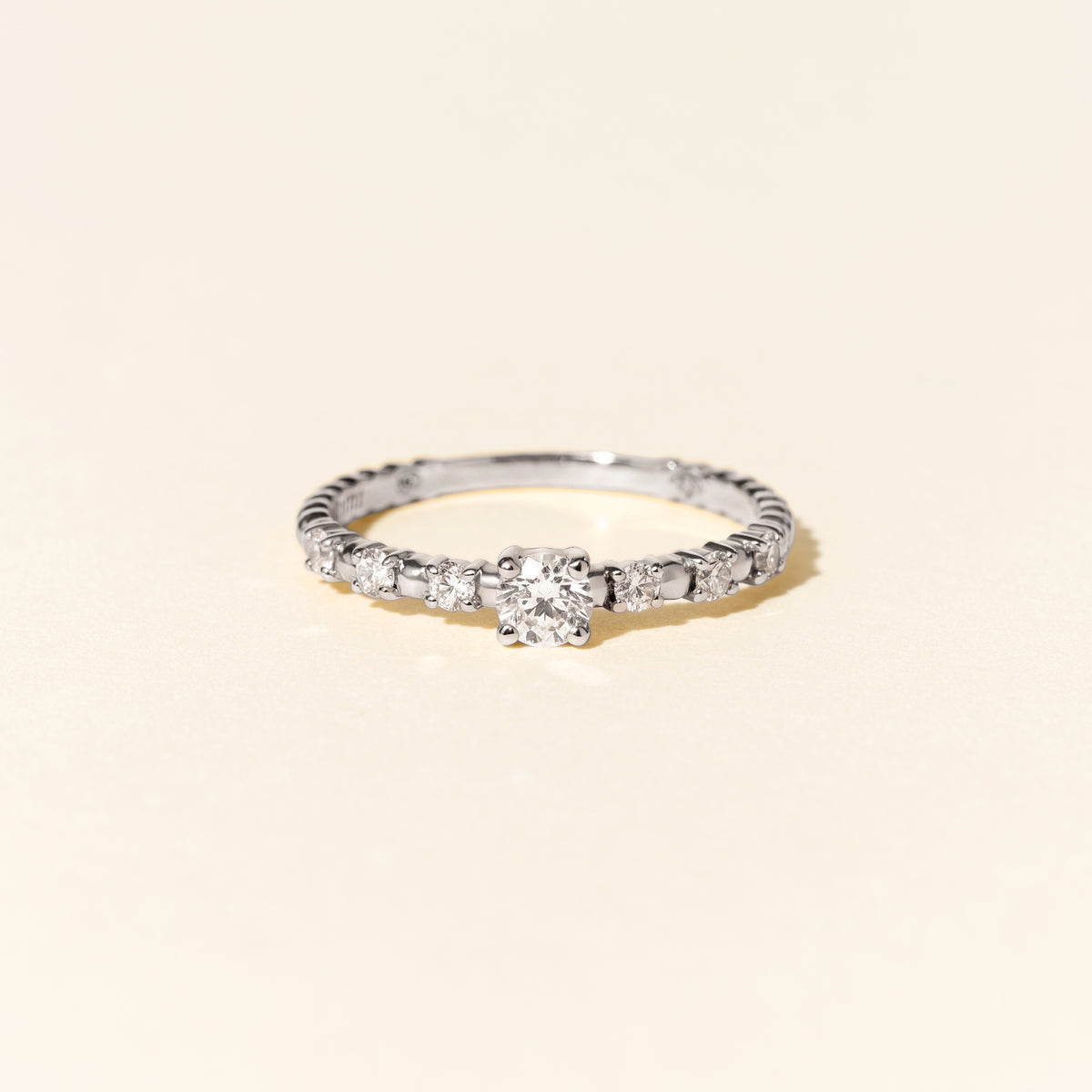 Bague Alma Solitaire diamants 0.30 carat - Or blanc