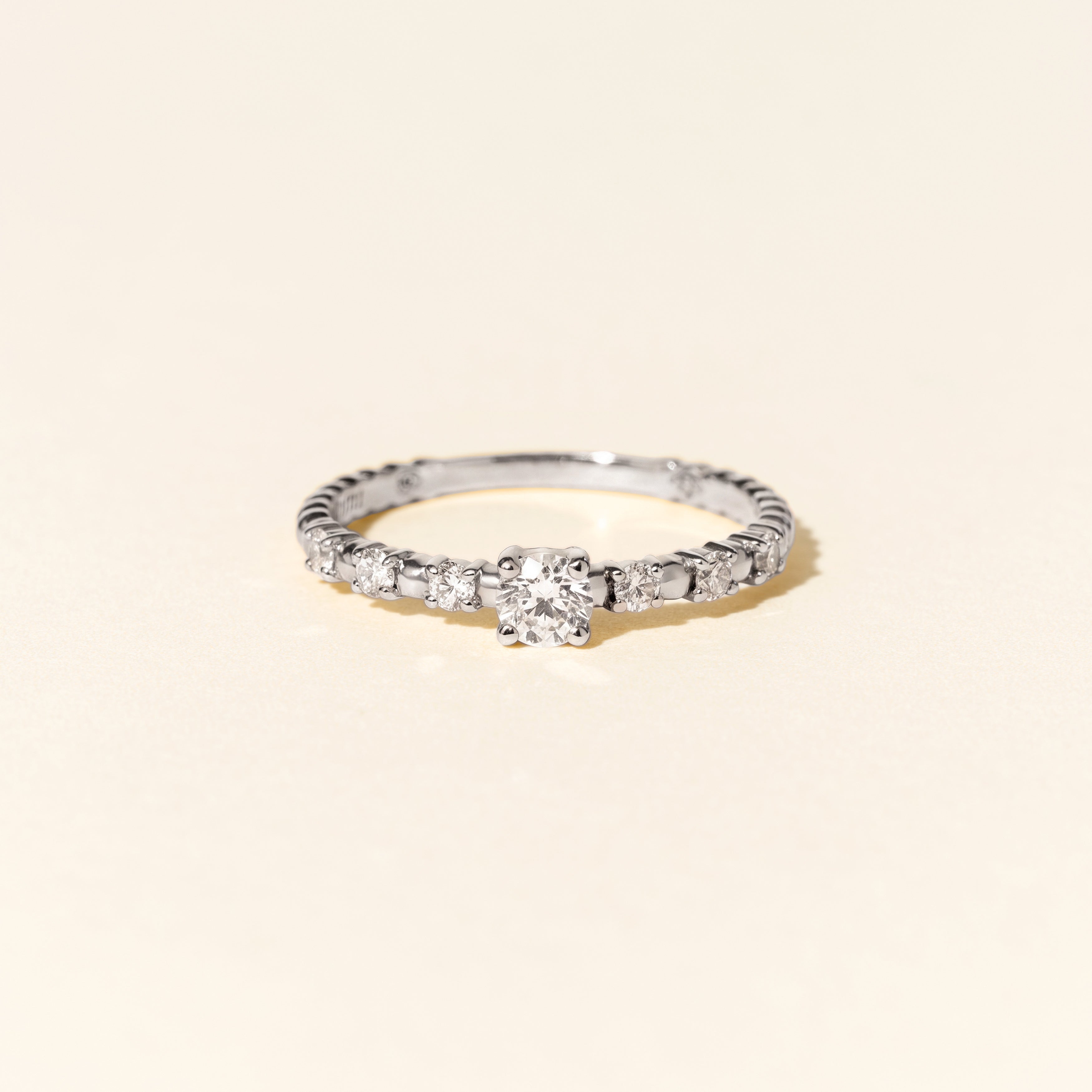 Bague Alma Solitaire diamants 0.20 carat - Or blanc