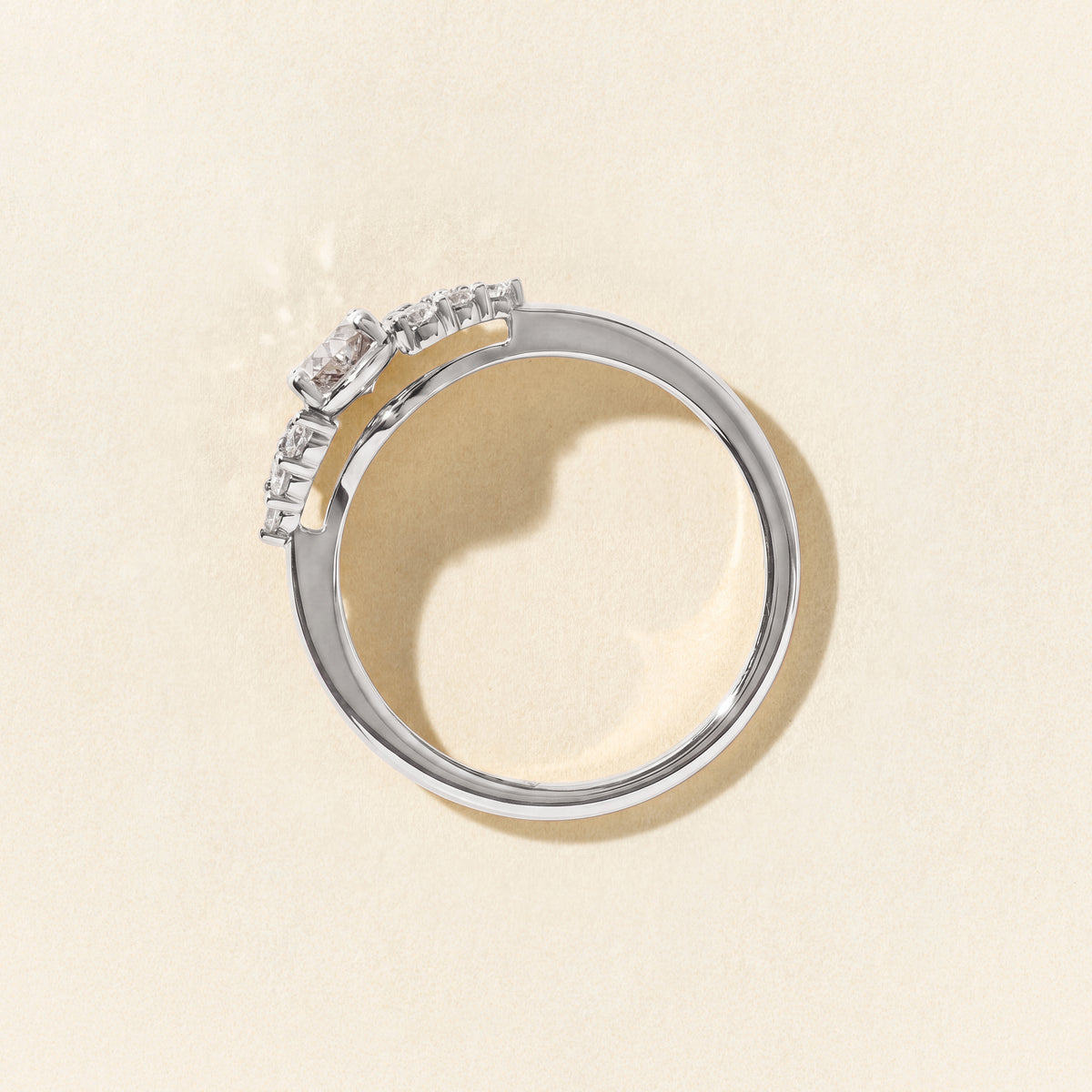 Bague Amazone diamants Baby 0.50 carat - Or blanc