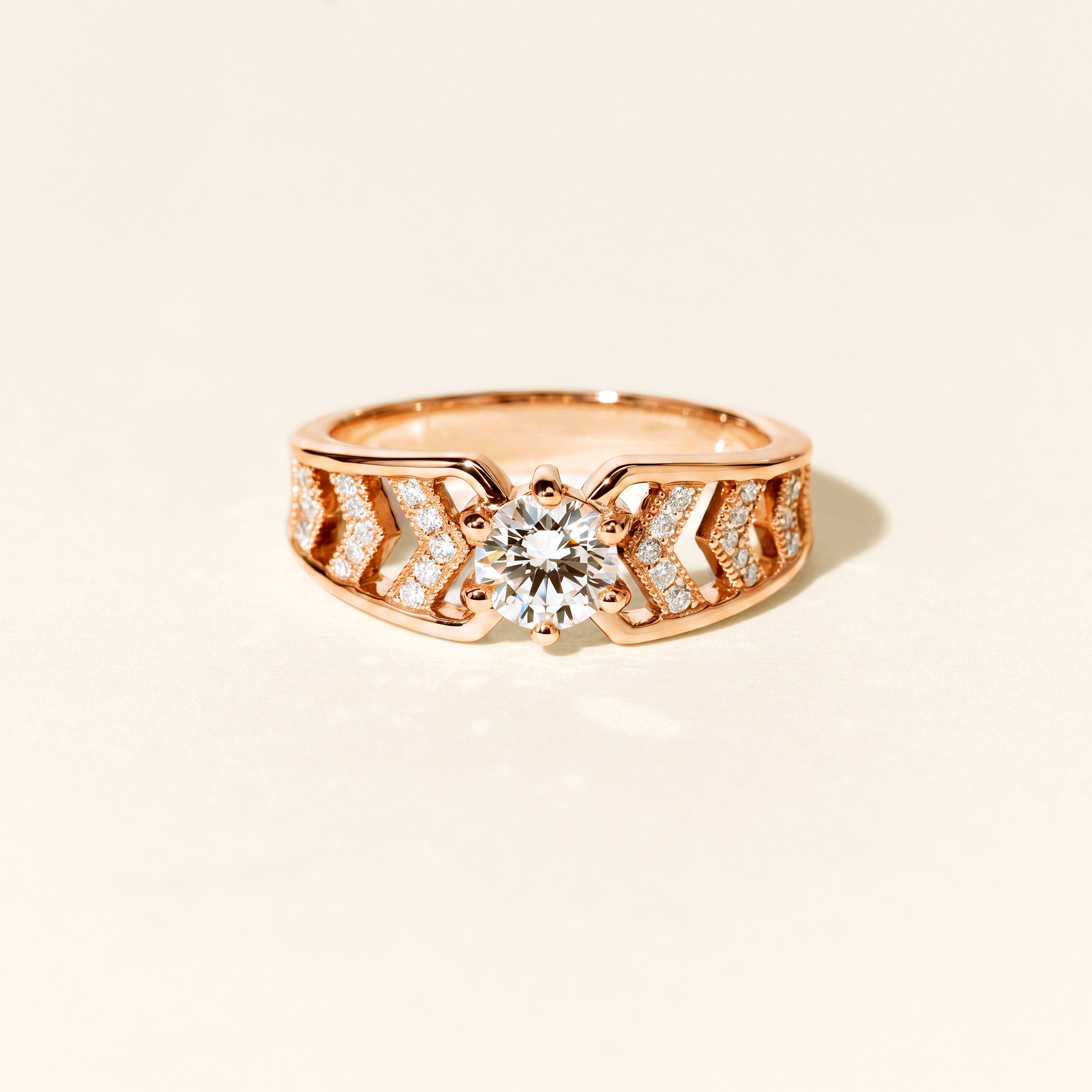 Bague Anna diamants - Or rose