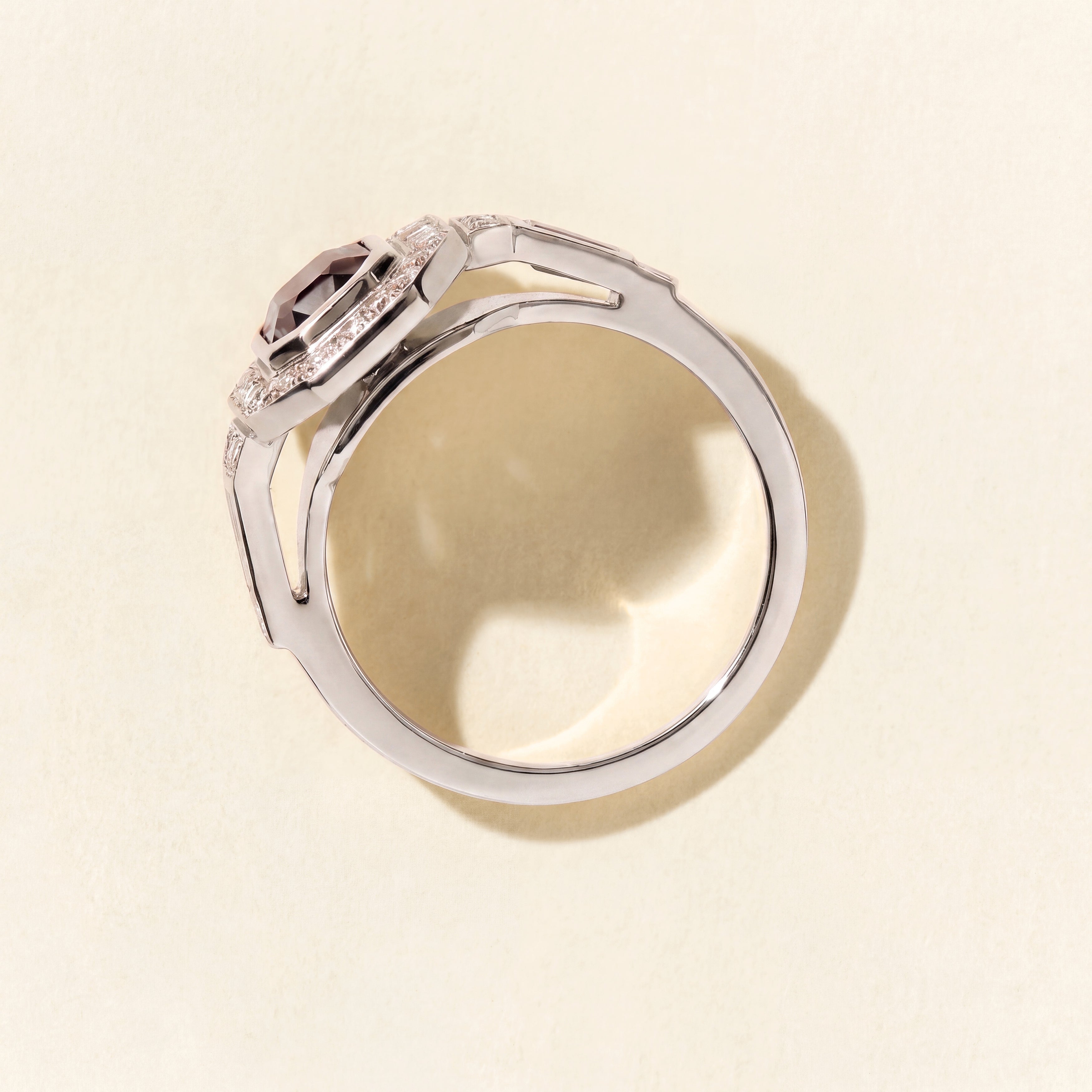 Bague Art déco spinelle et diamants GM - Or blanc