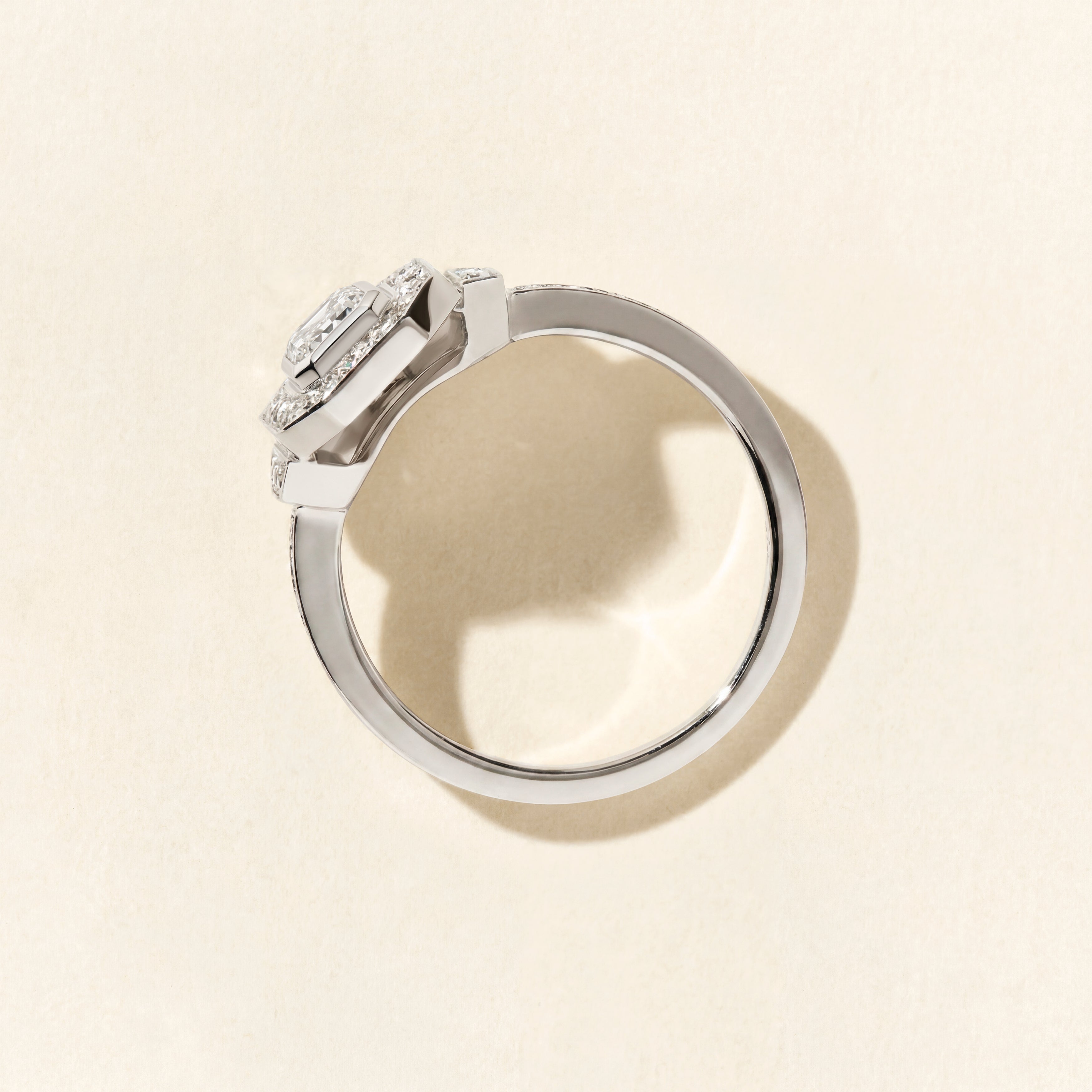 Bague Art déco Signature diamants 0.50 carat - Or blanc