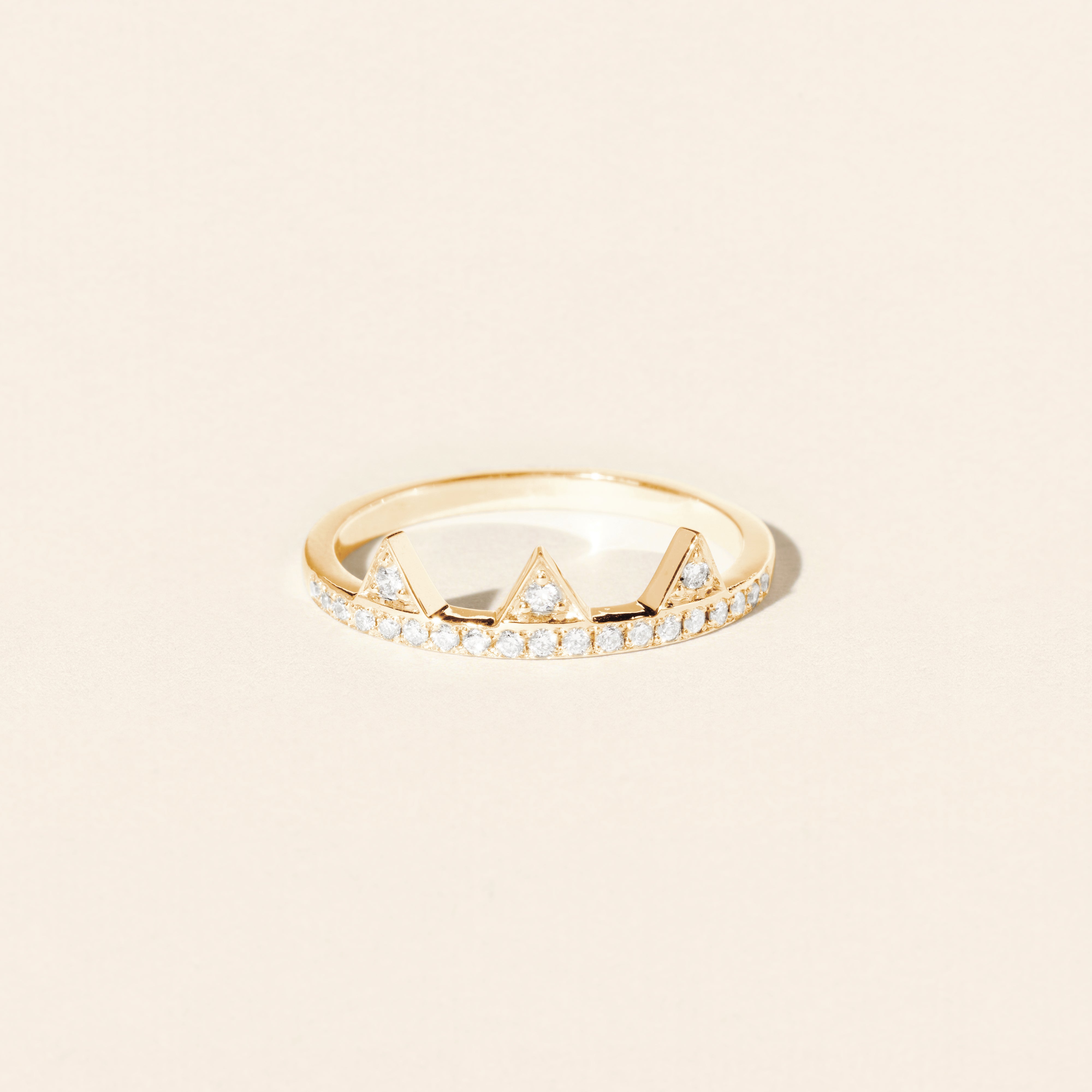 Bague Brooklyn baby diamants pavée - Or jaune