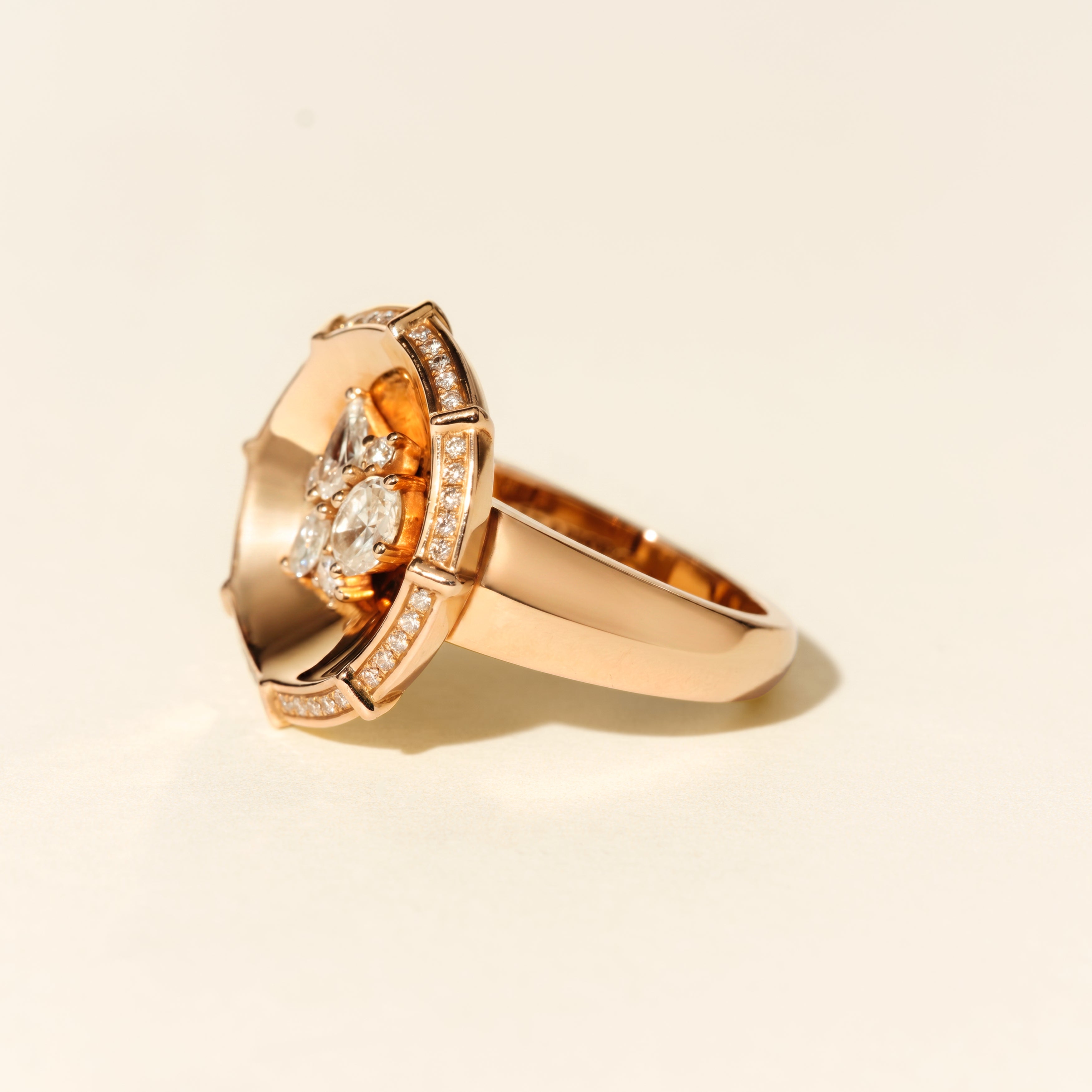 Bague Bouquet GM - Or rose
