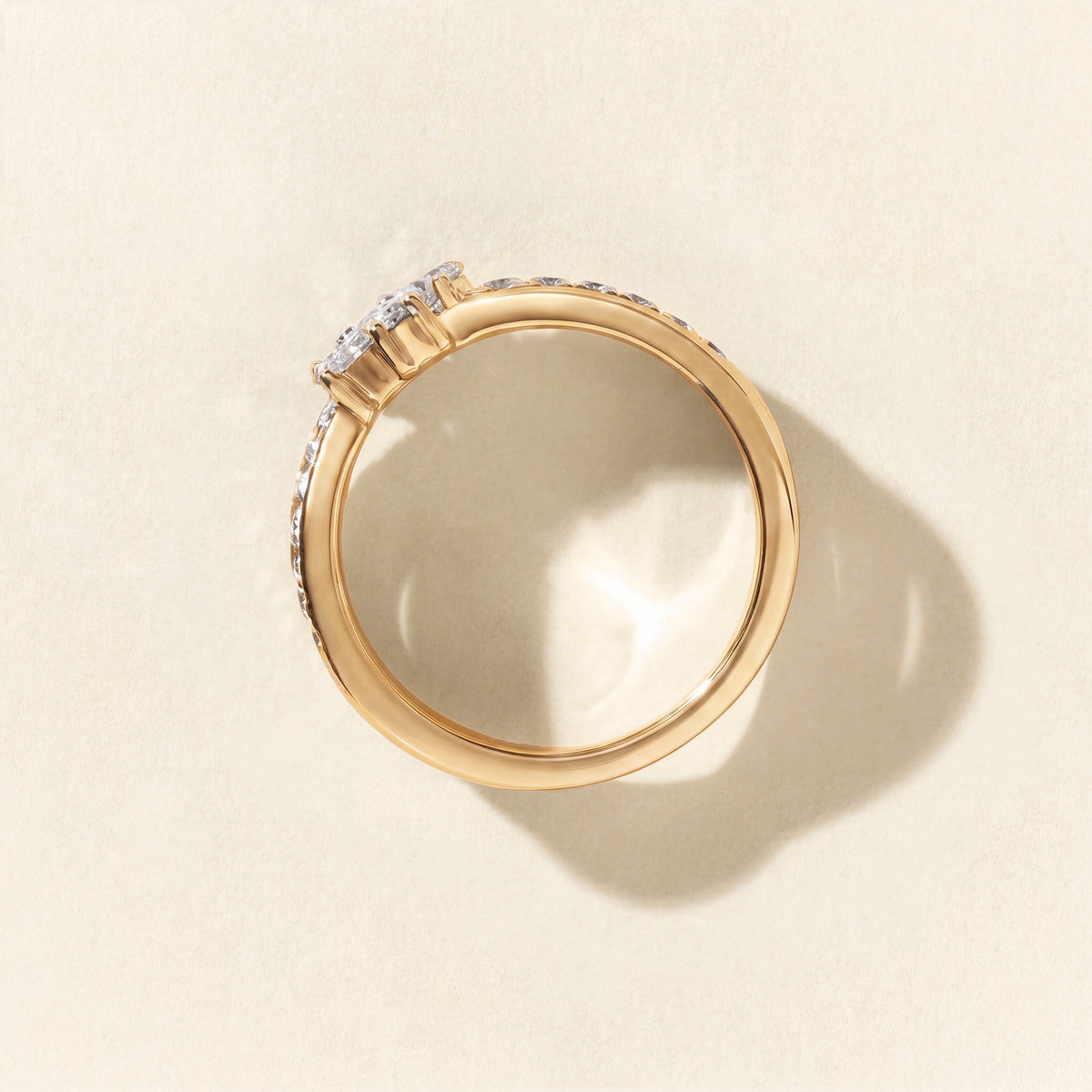 Bague Bouquet Solitaire - Or jaune