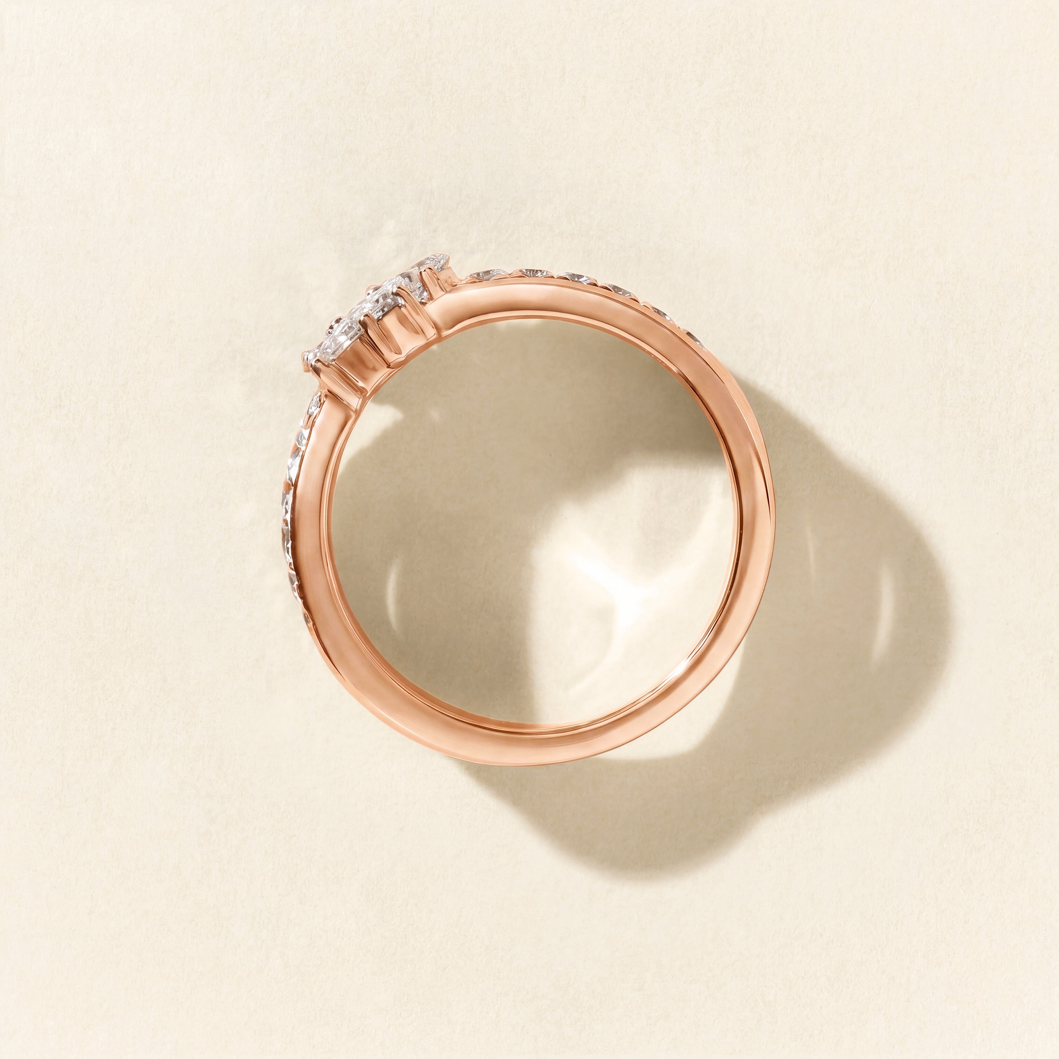 Bague Bouquet Solitaire - Or rose