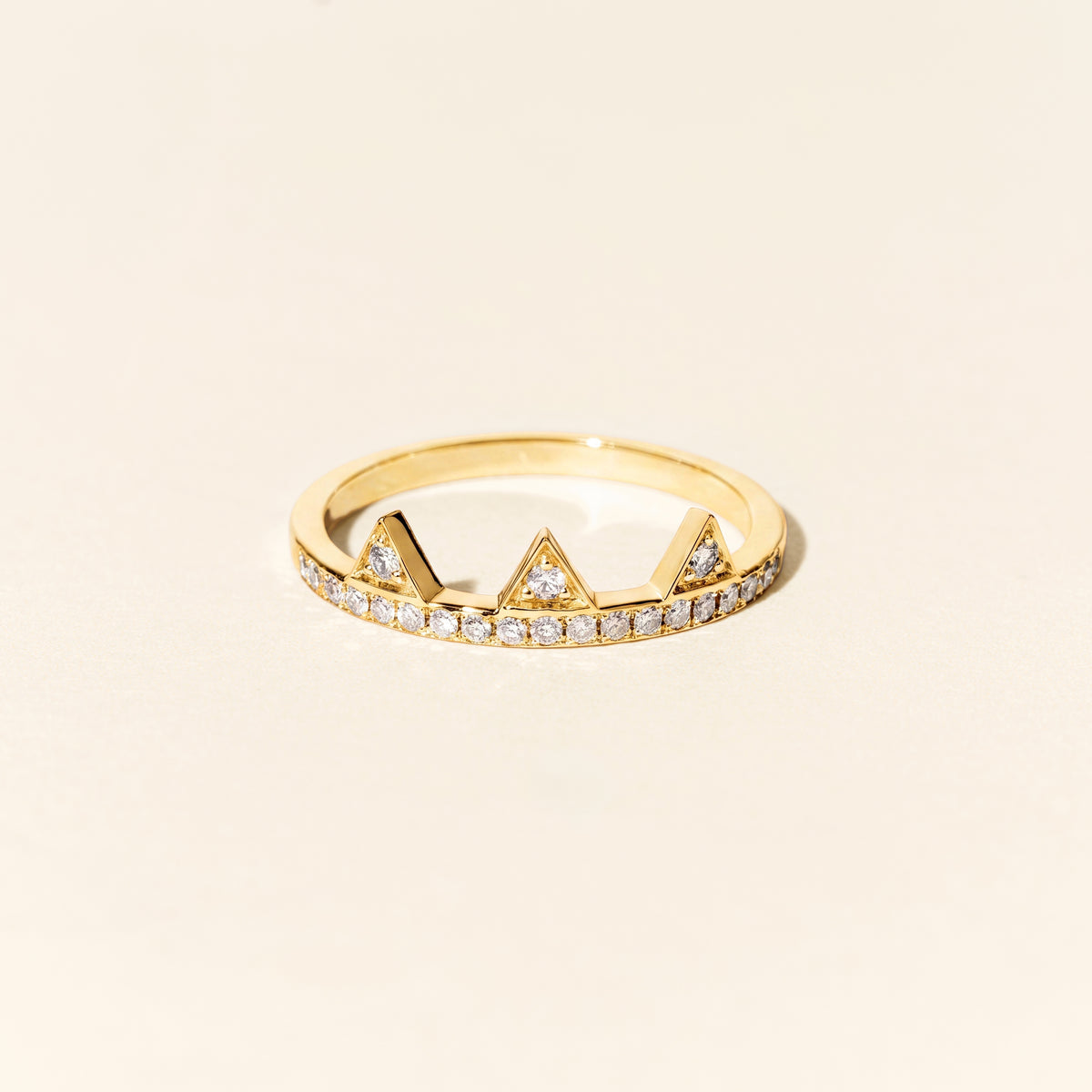 Bague Brooklyn baby diamants pavée - Or jaune
