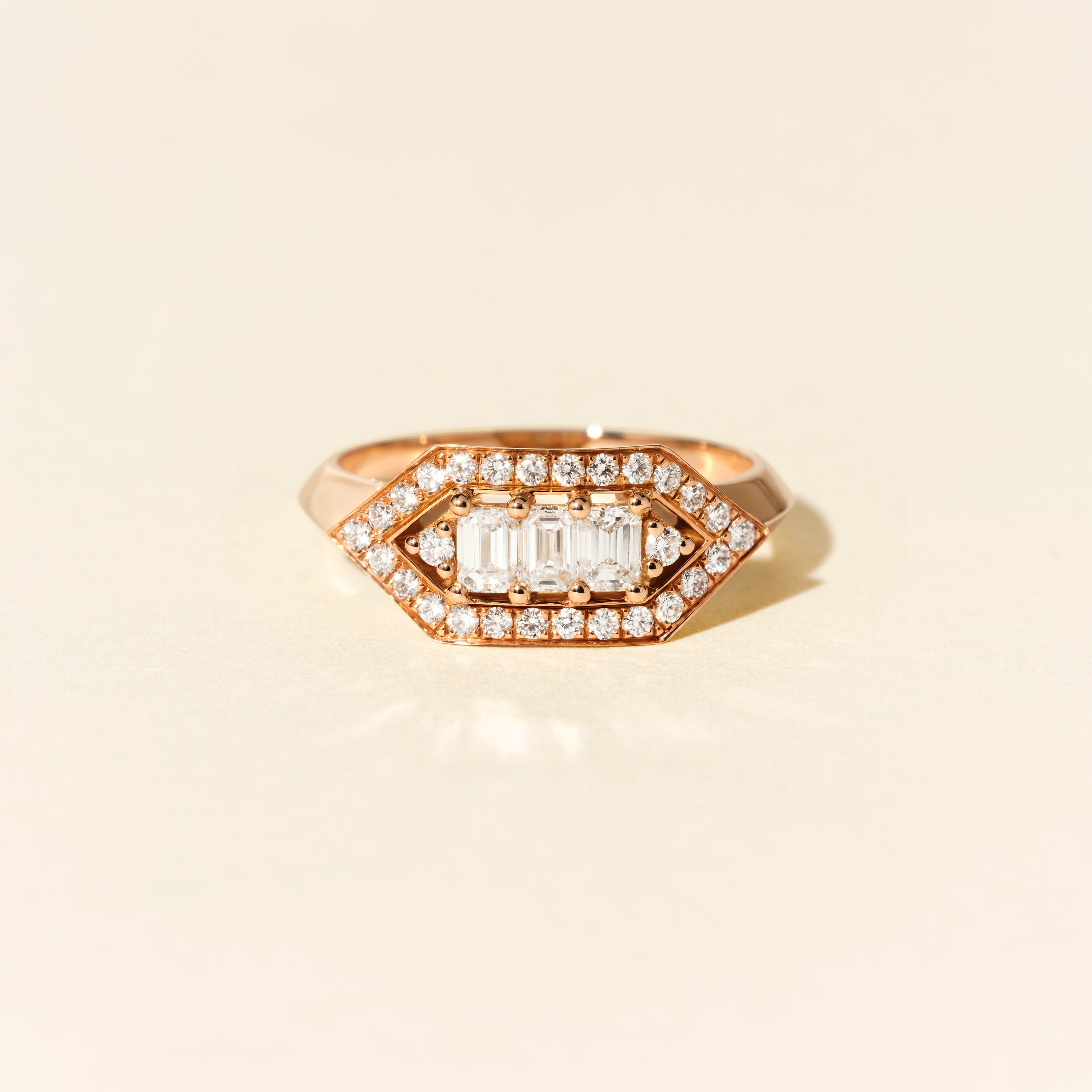 Bague Brooklyn diamants - Or rose