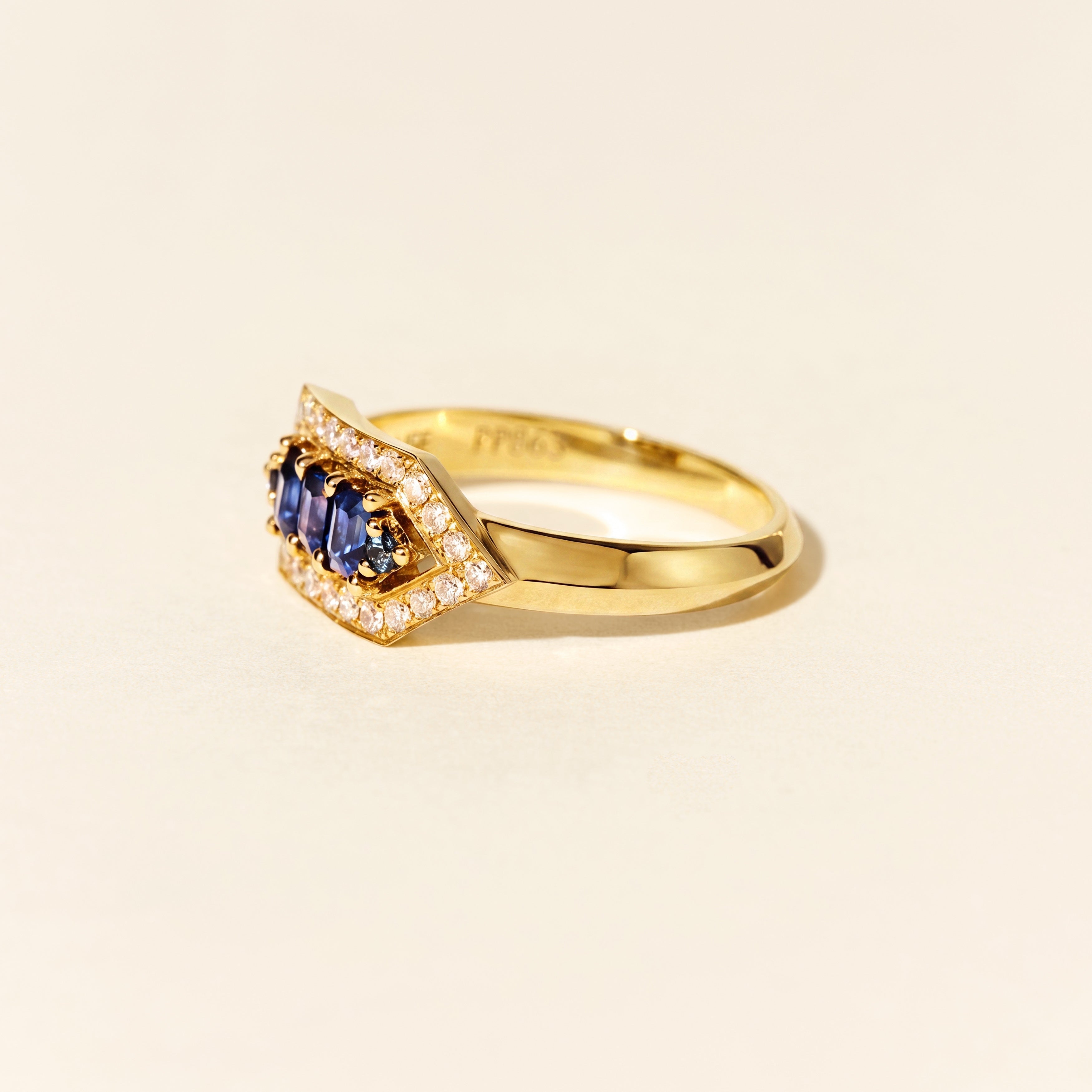 Bague Brooklyn saphirs bleus - Or jaune