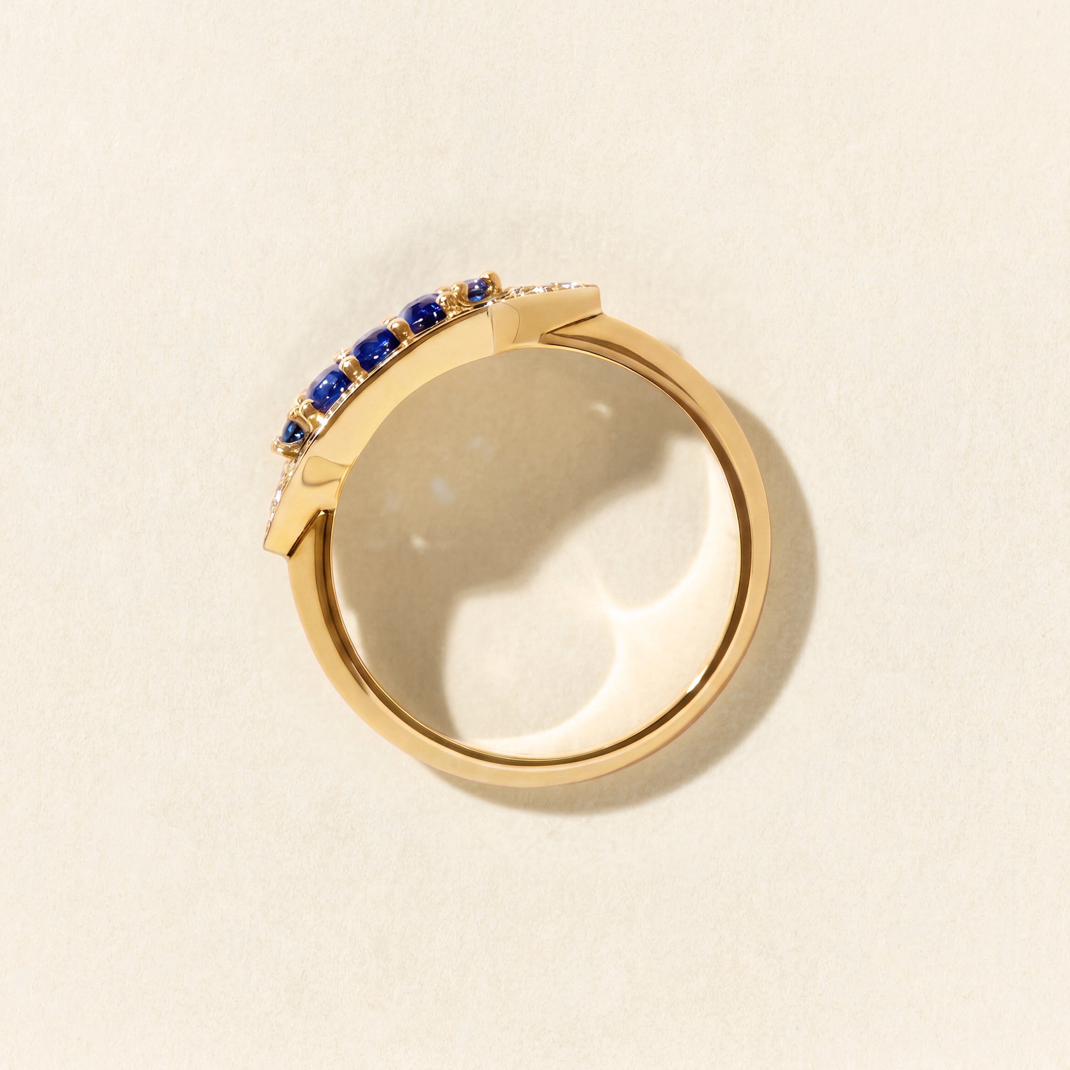 Bague Brooklyn saphirs bleus - Or jaune