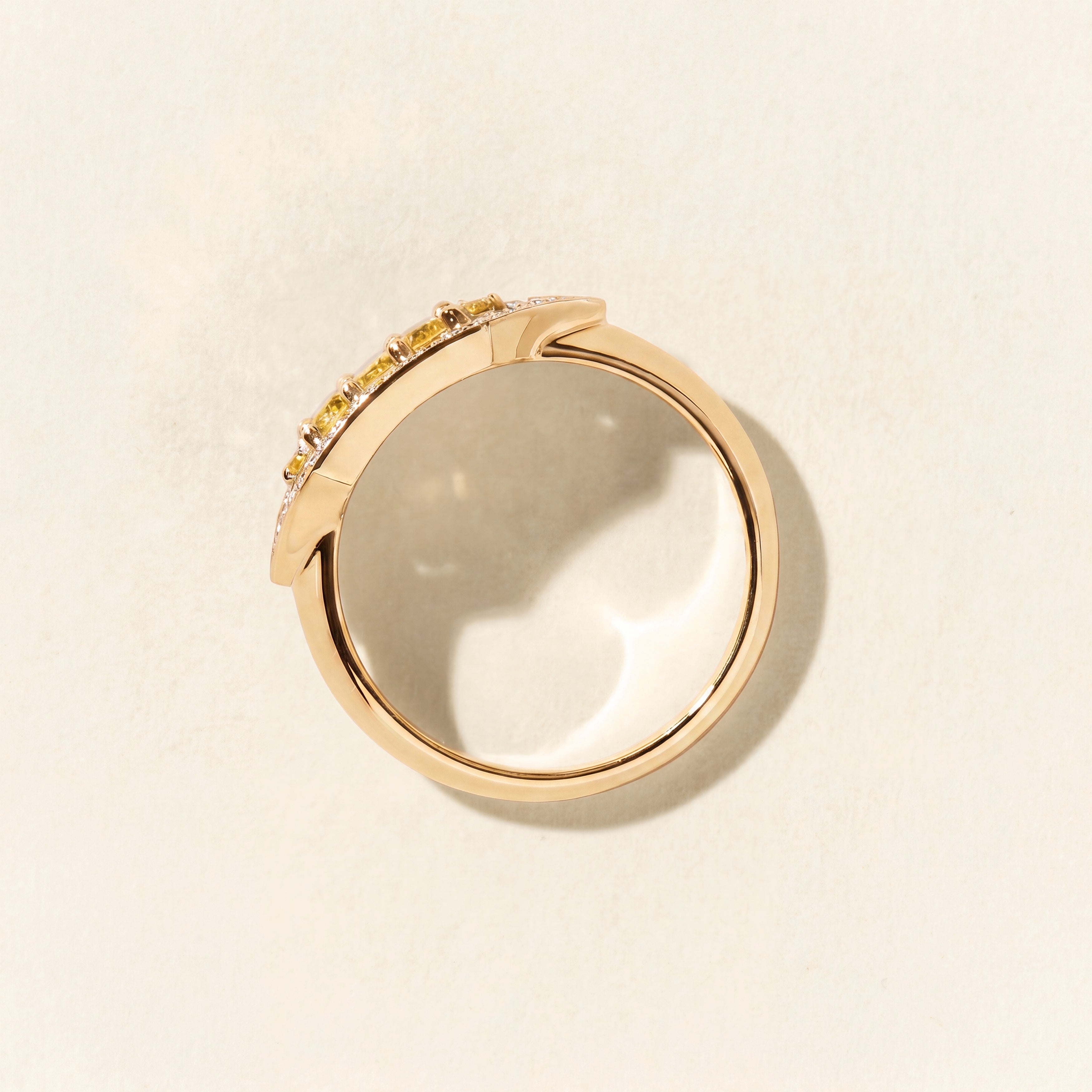 Bague Brooklyn saphirs jaunes - Or jaune