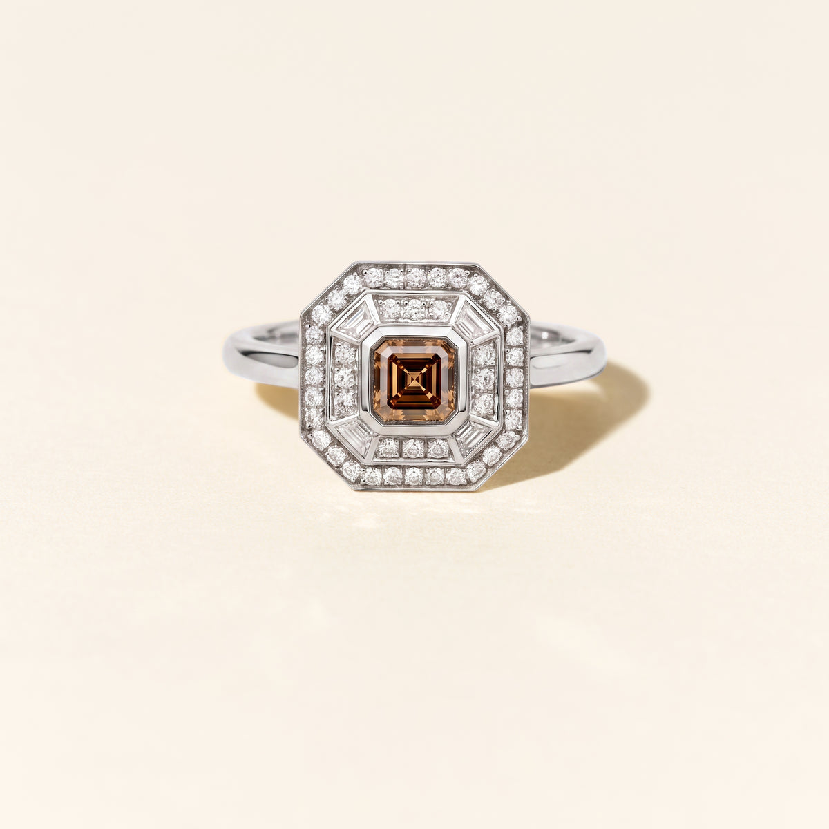 Bague Dallas Square PM - Or blanc
