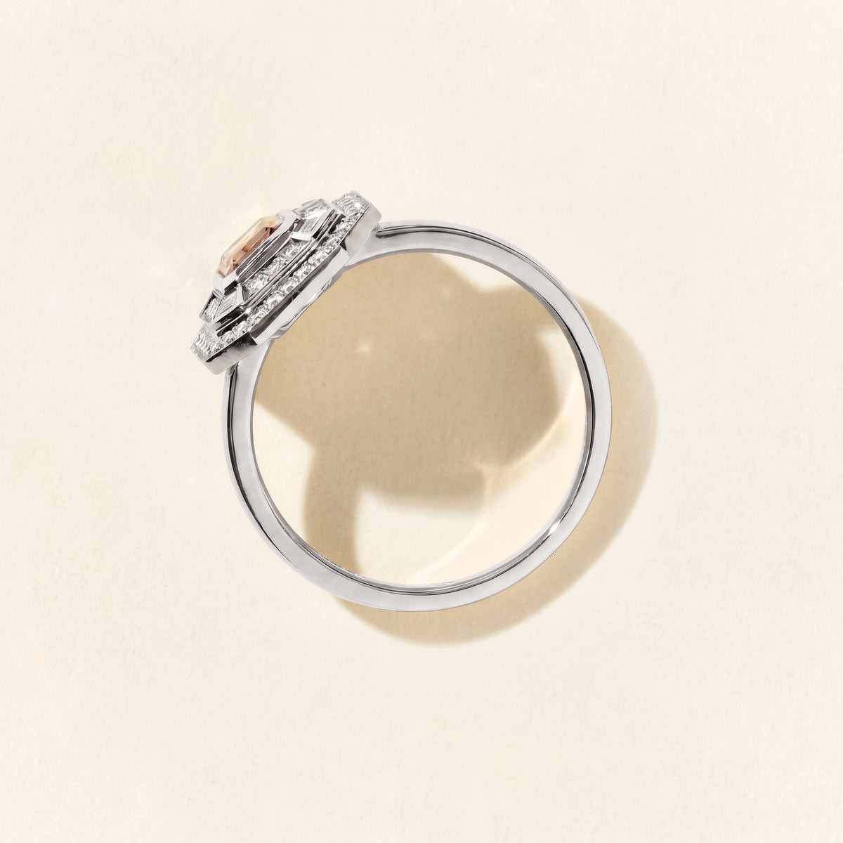 Bague Dallas Square PM - Or blanc