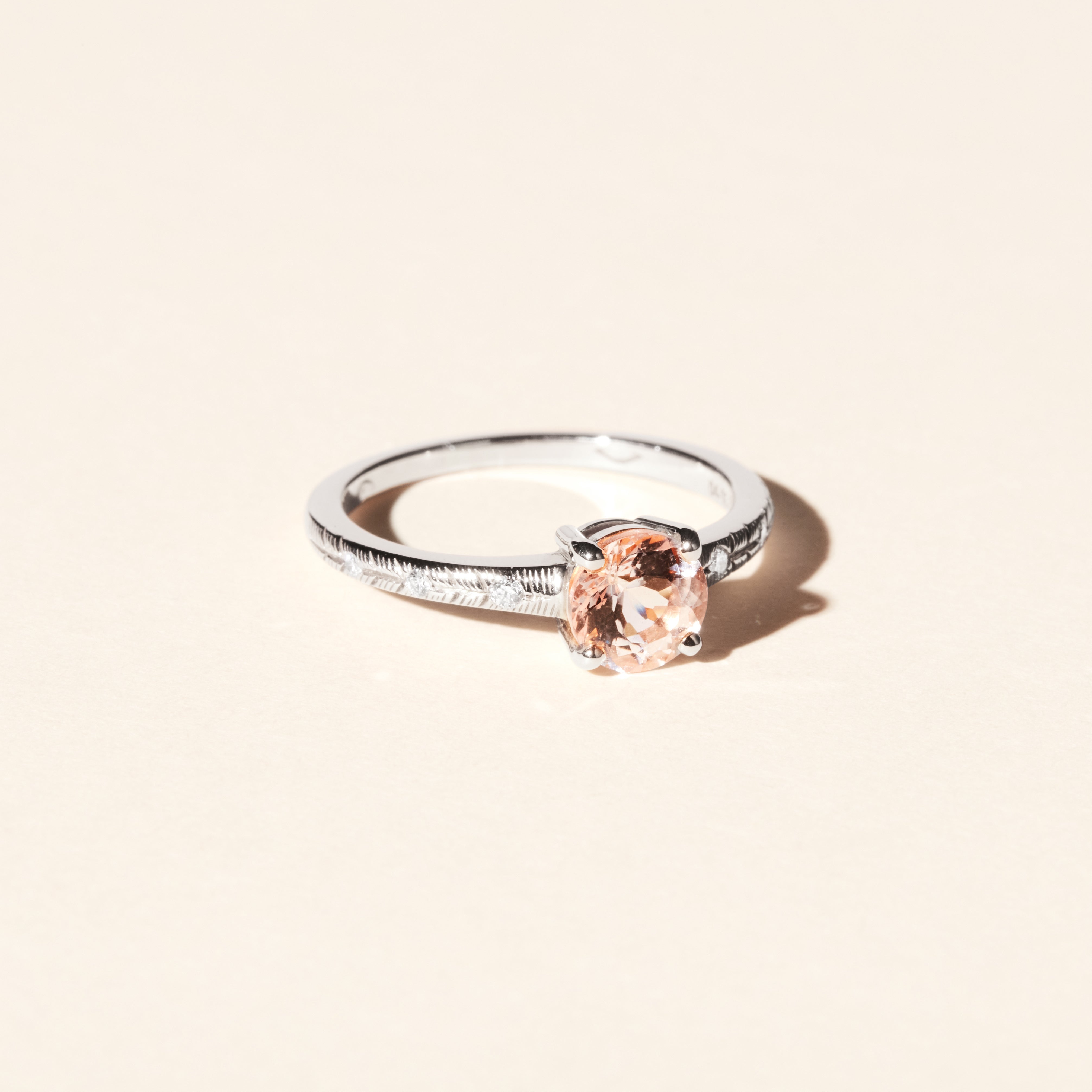 Bague Thaïs morganite - Or blanc