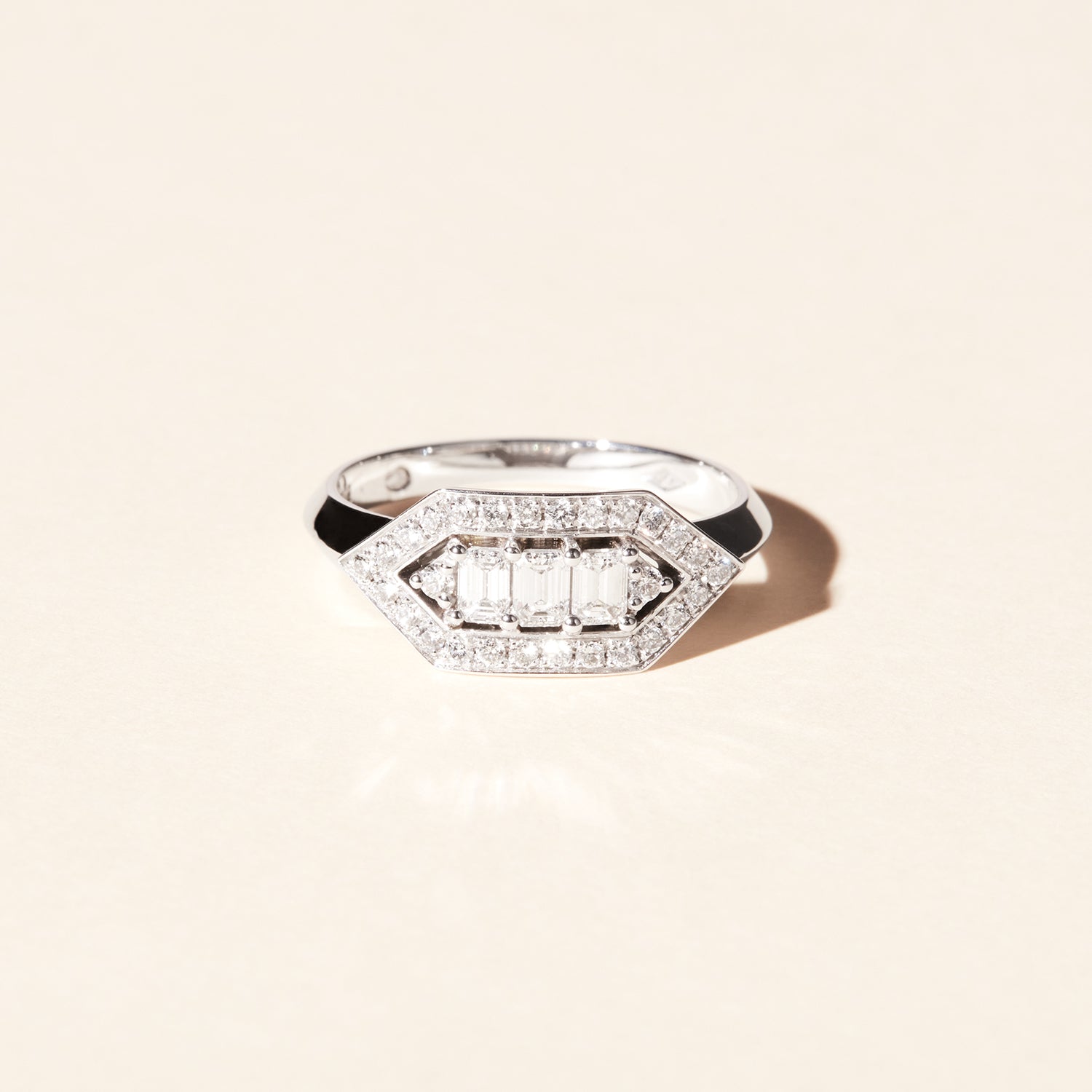 Bague Brooklyn diamants - Or blanc