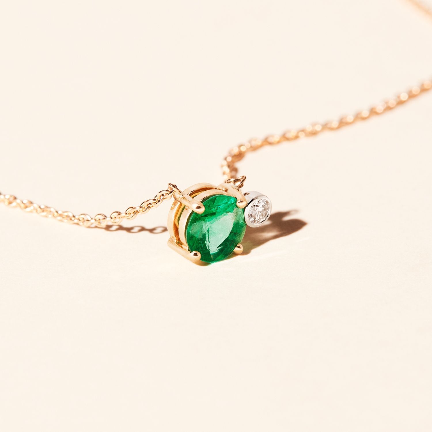 Collier - Tropicale - Fortaleza émeraude - Or jaune