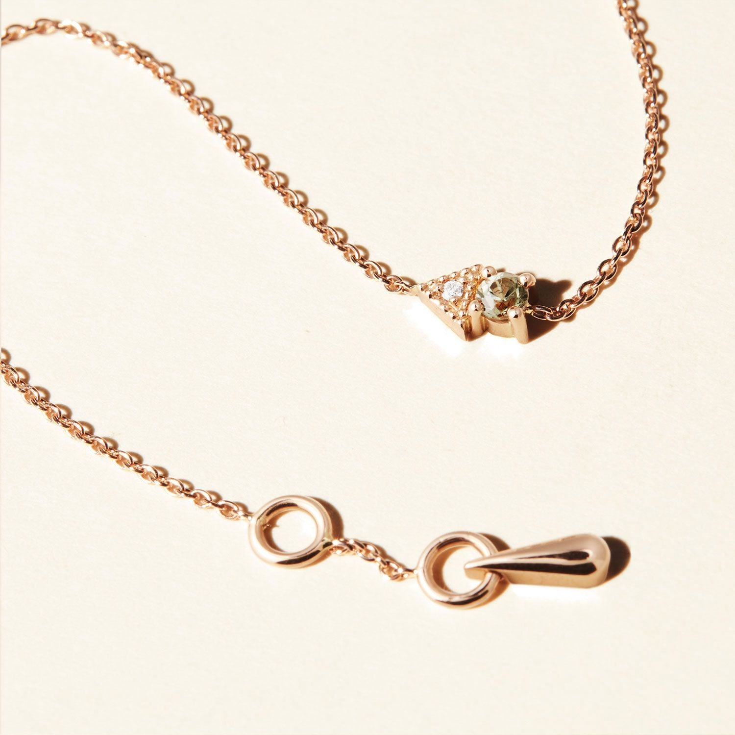 Bracelet - Brooklyn - Saphir vert et diamant - Or jaune