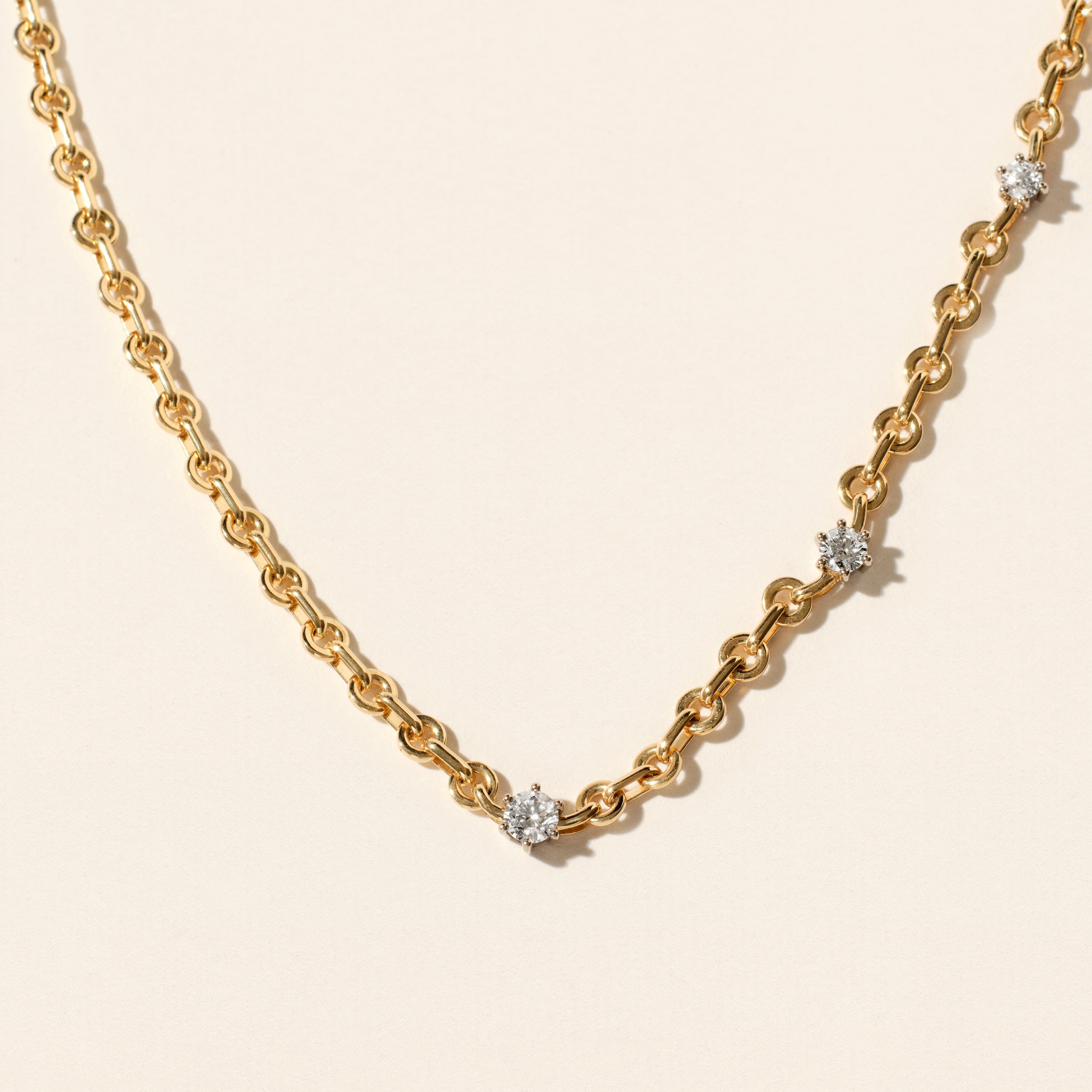 Choker - Tasman - Large trio - Yellow gold