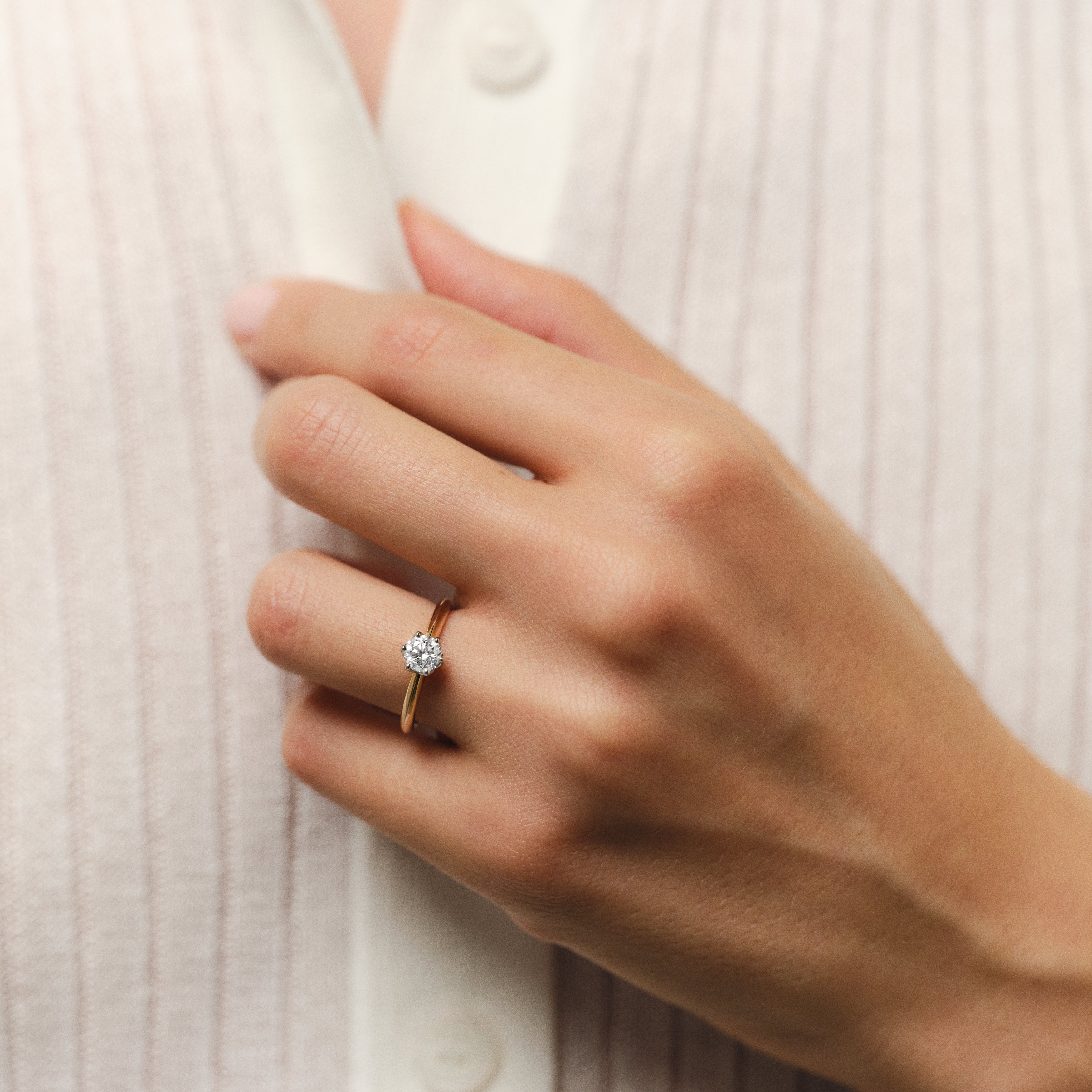 Bague Venise 0.40 carat - Or jaune