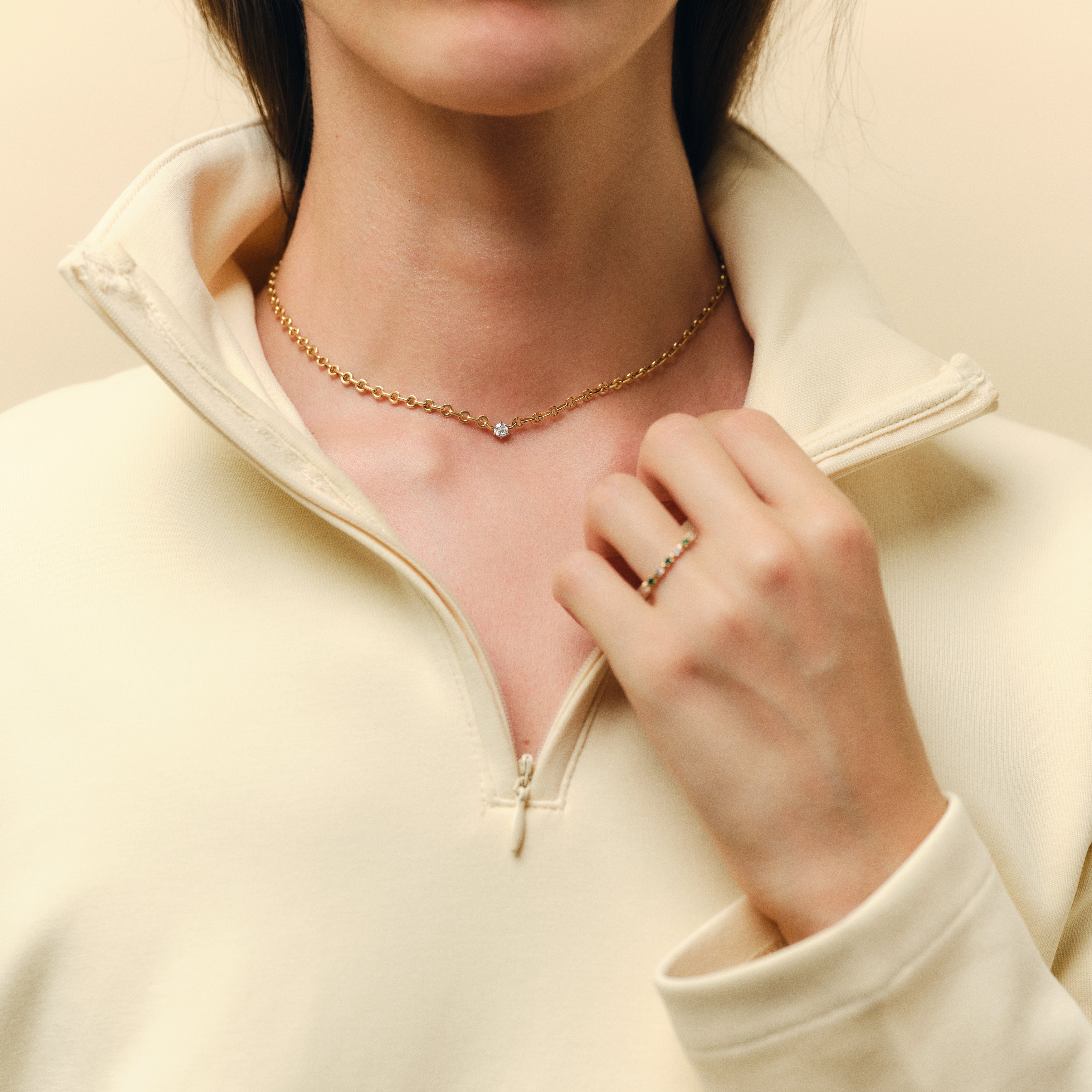 Choker - Tasman - Solo large - Or jaune