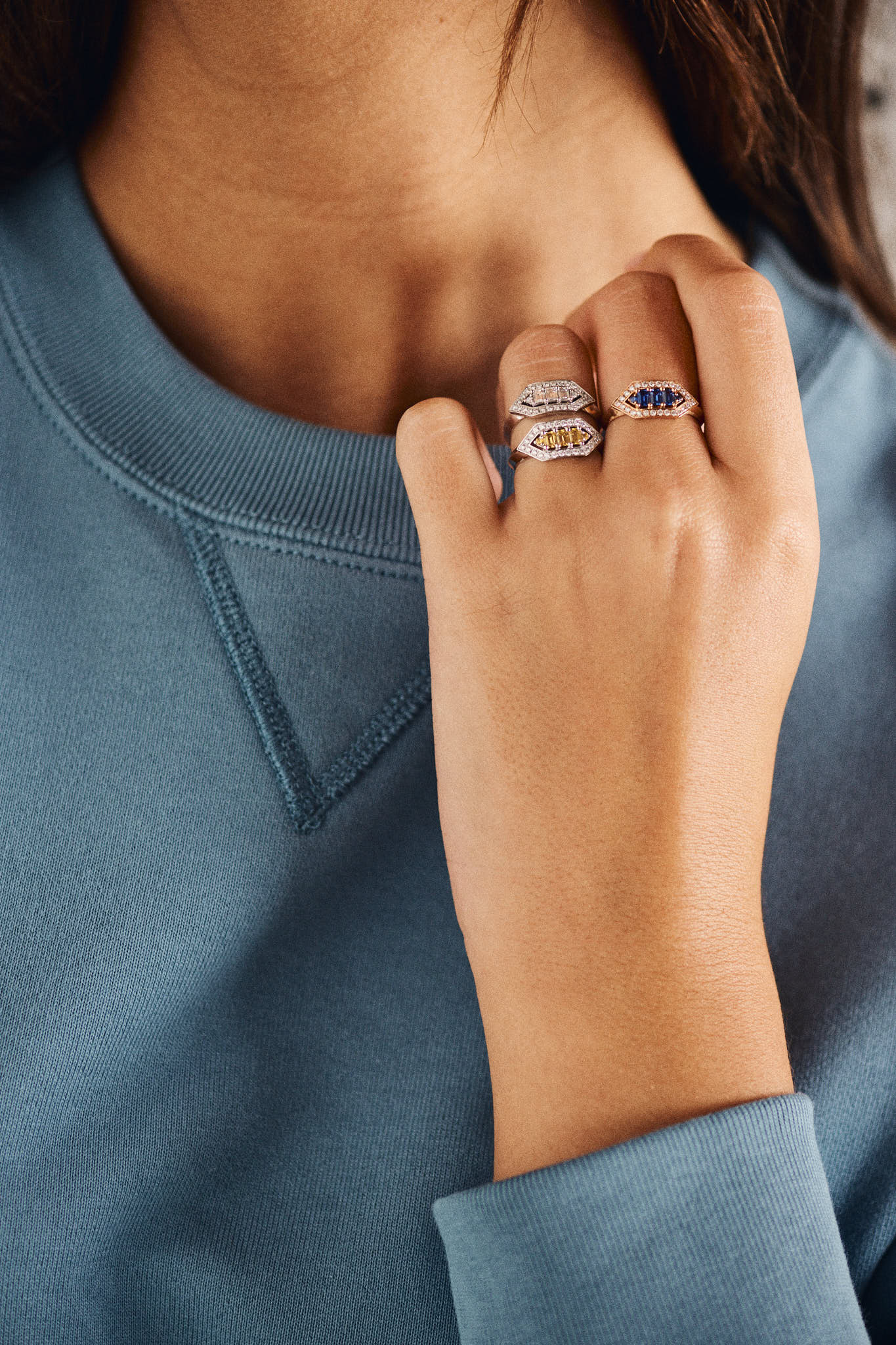 Bague Brooklyn diamants - Or blanc