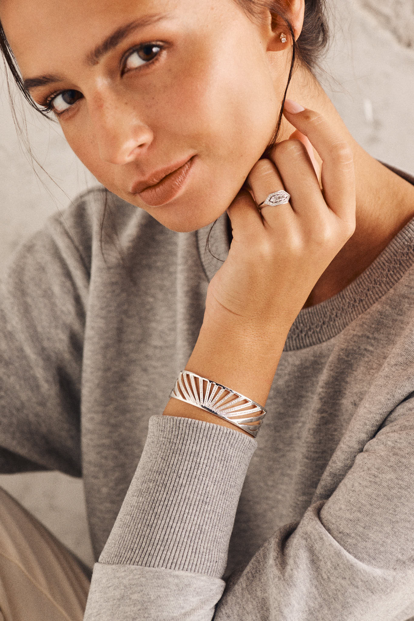 Bague Brooklyn diamants - Or blanc