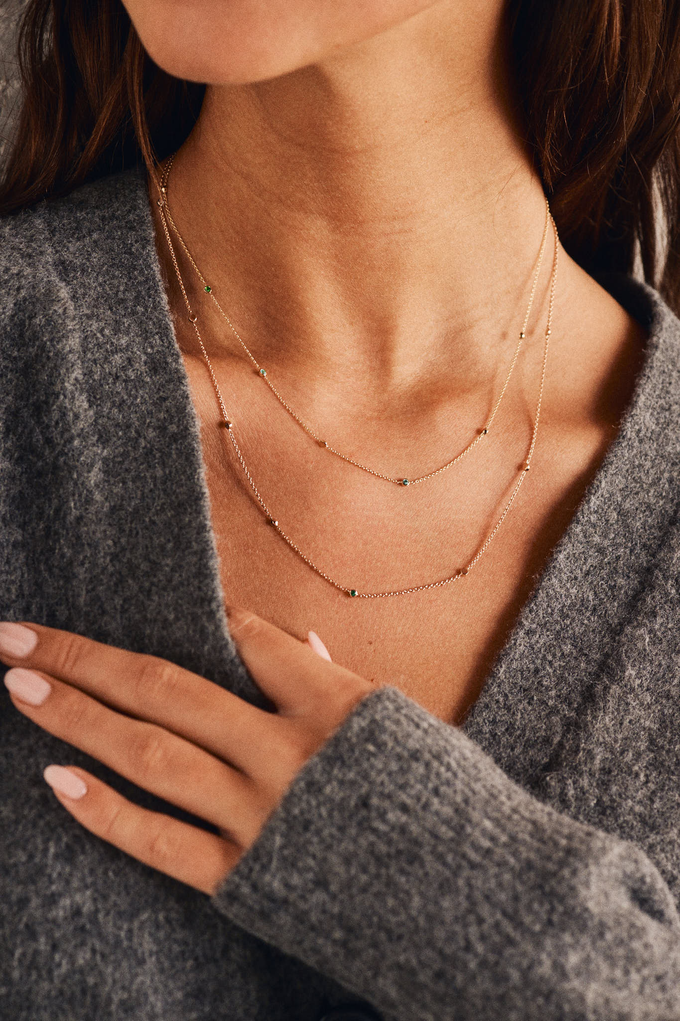 Collier - Alma - Diamants et émeraudes - Or jaune