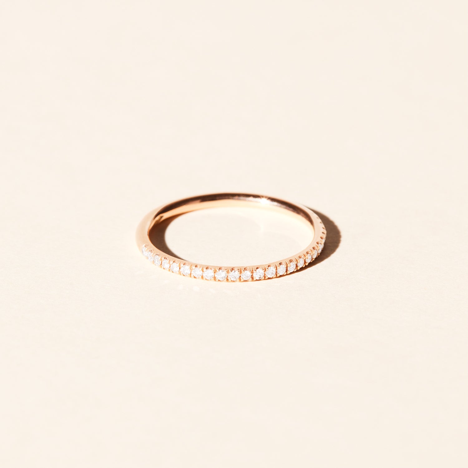 Hibiscus diamond wedding ring 1.50mm - Rose gold