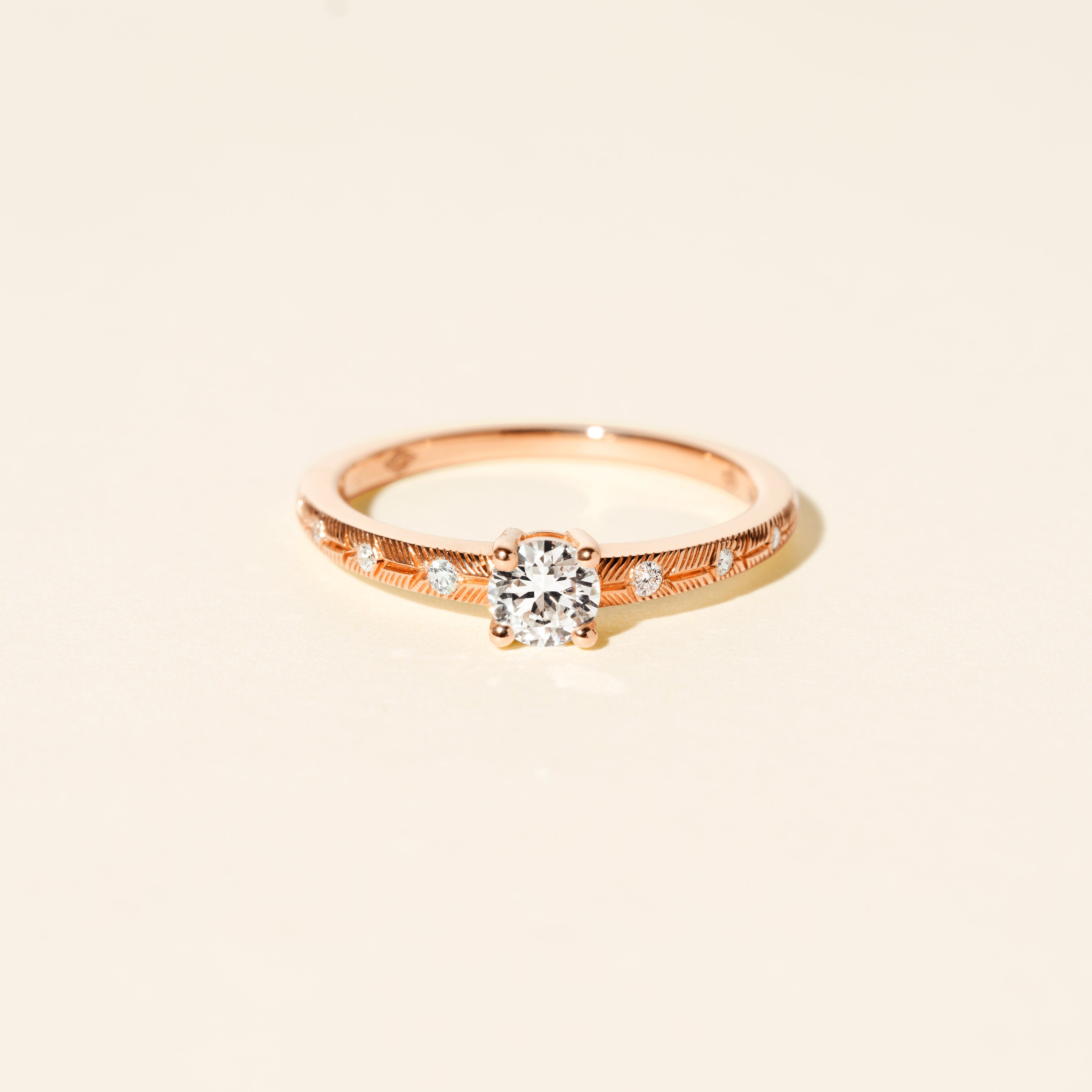 Bague Thaïs diamants 0.30 carat - Or rose