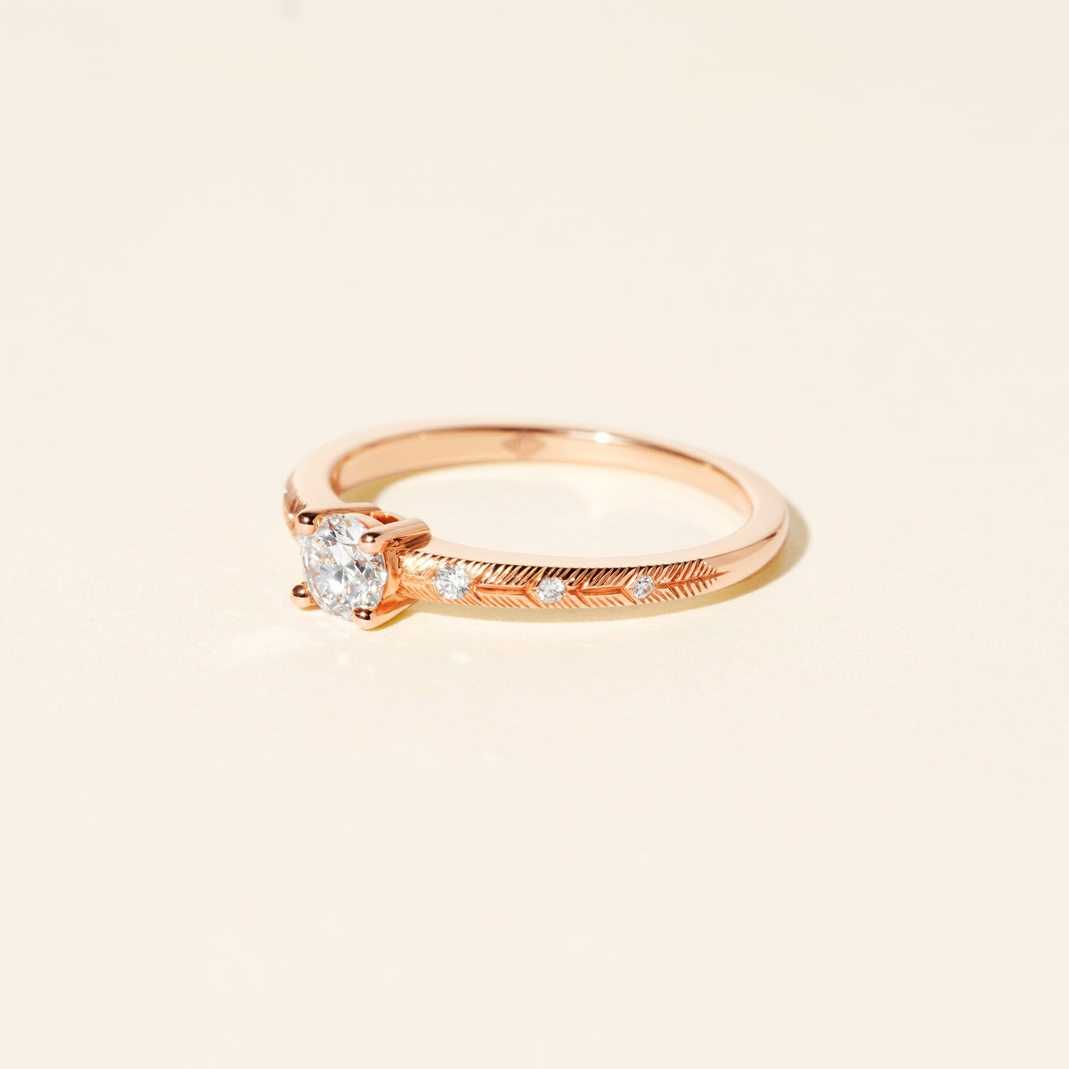 Bague Thaïs diamants 0.40 carat - Or rose