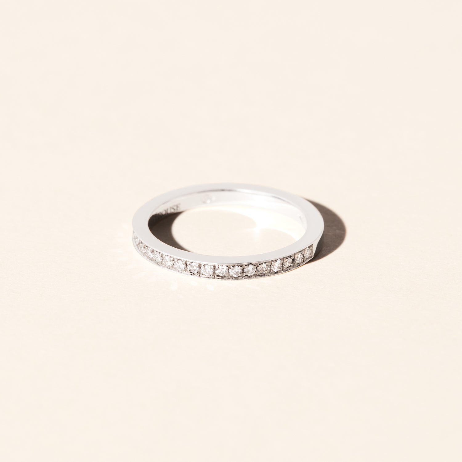 Alliance Cosmos diamants serti filet 2.15mm - Platine