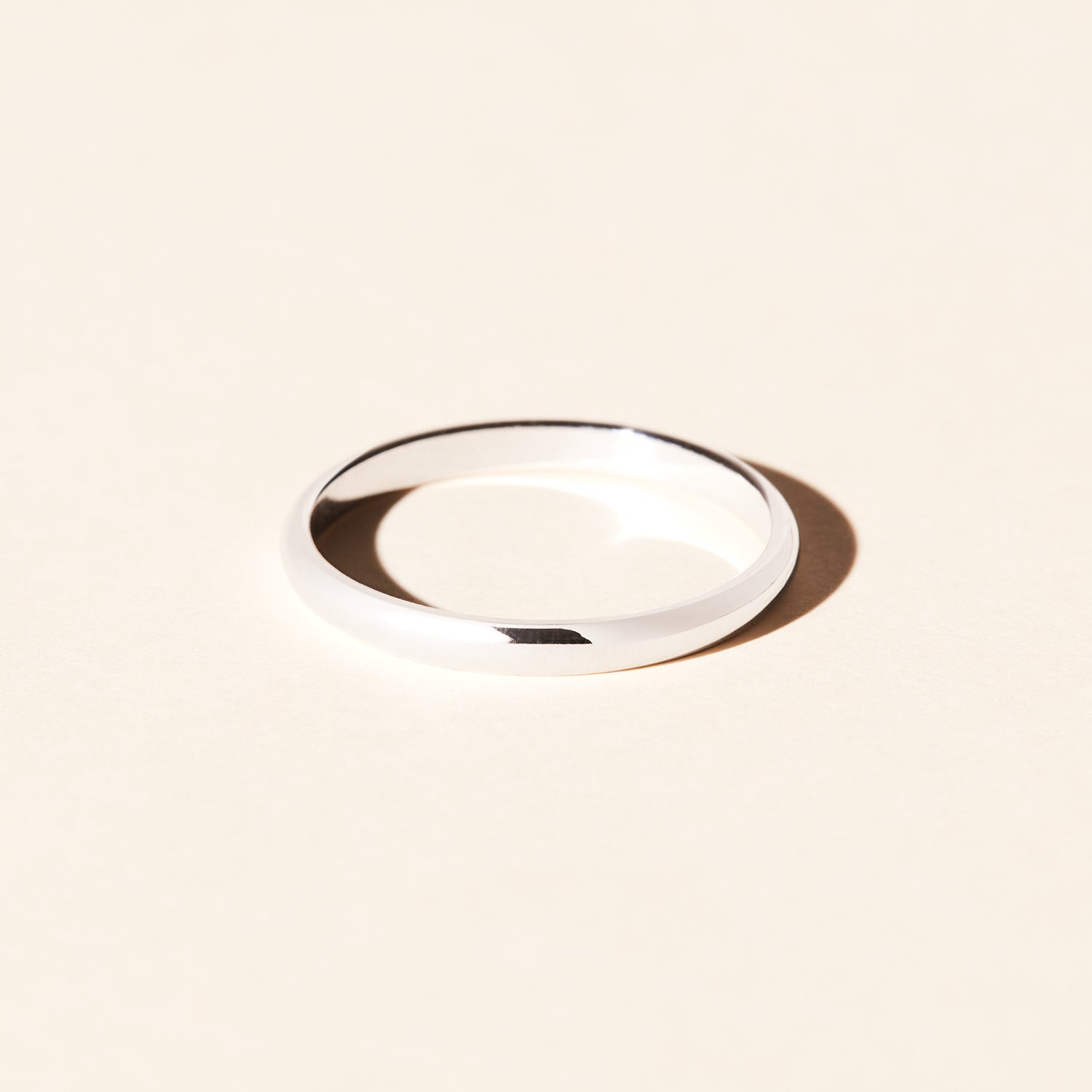 Bamboo wedding band 2.50mm - White gold